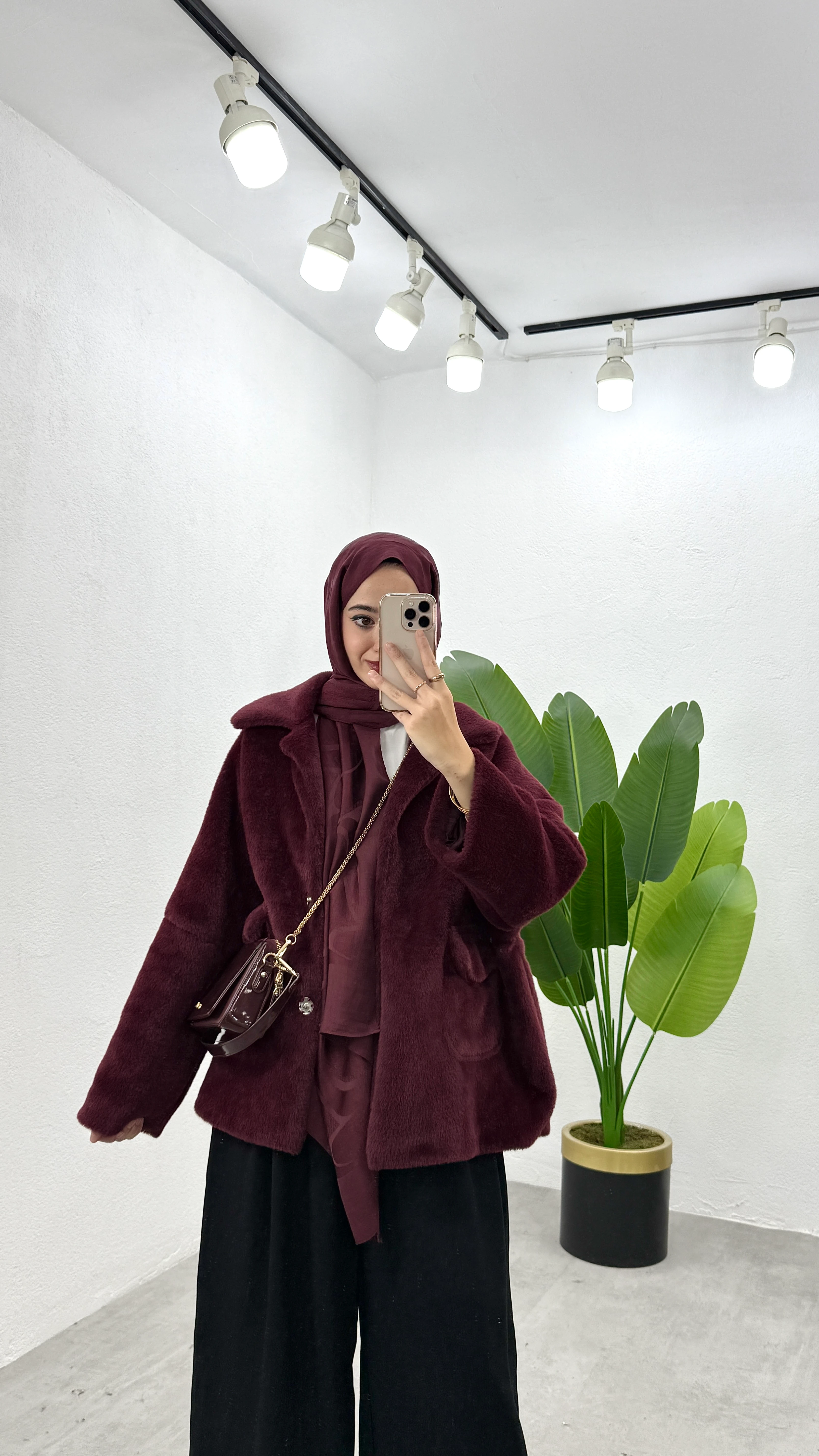 Roma Premium Kürk - Bordo