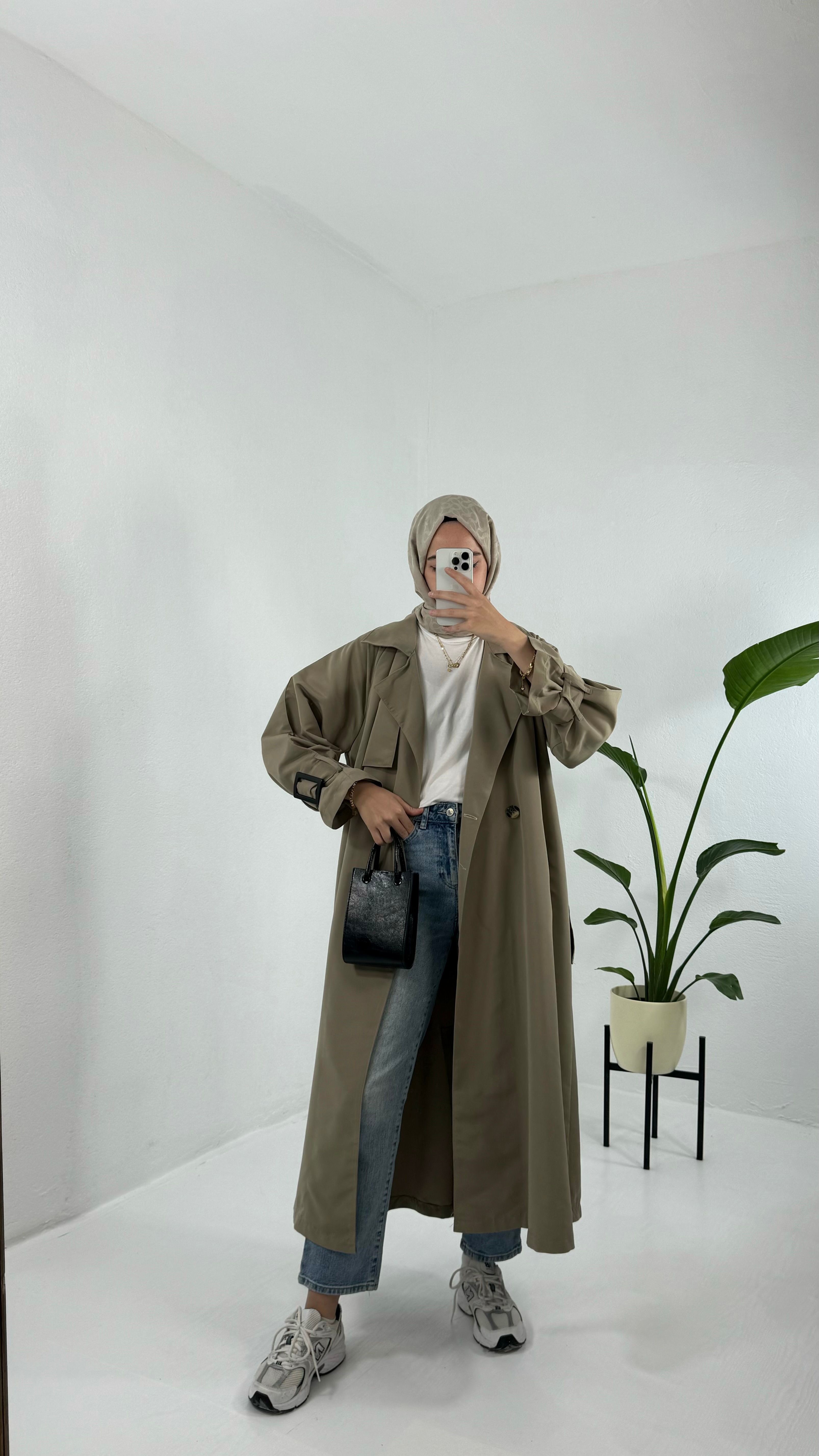 Oversize Trençkot - Vizon
