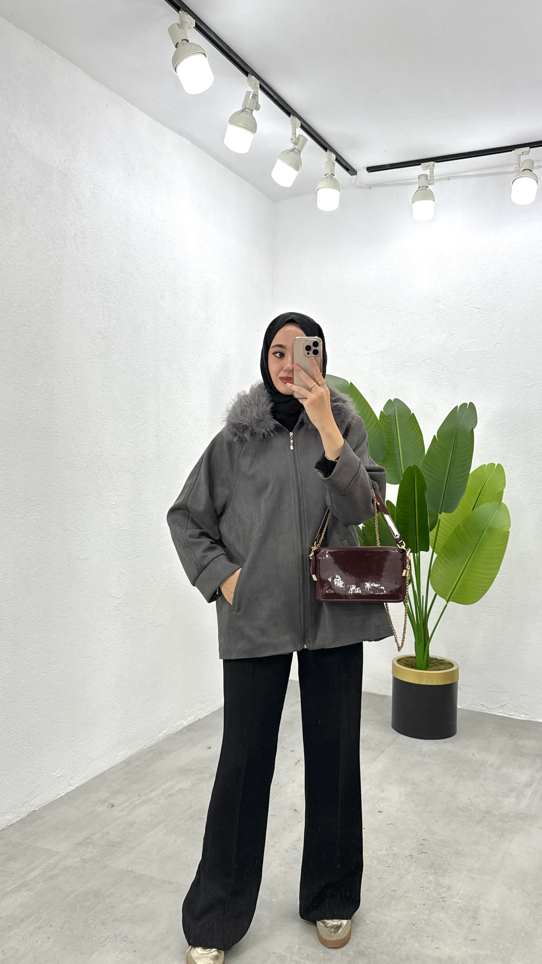 Süet Kürklü Ceket