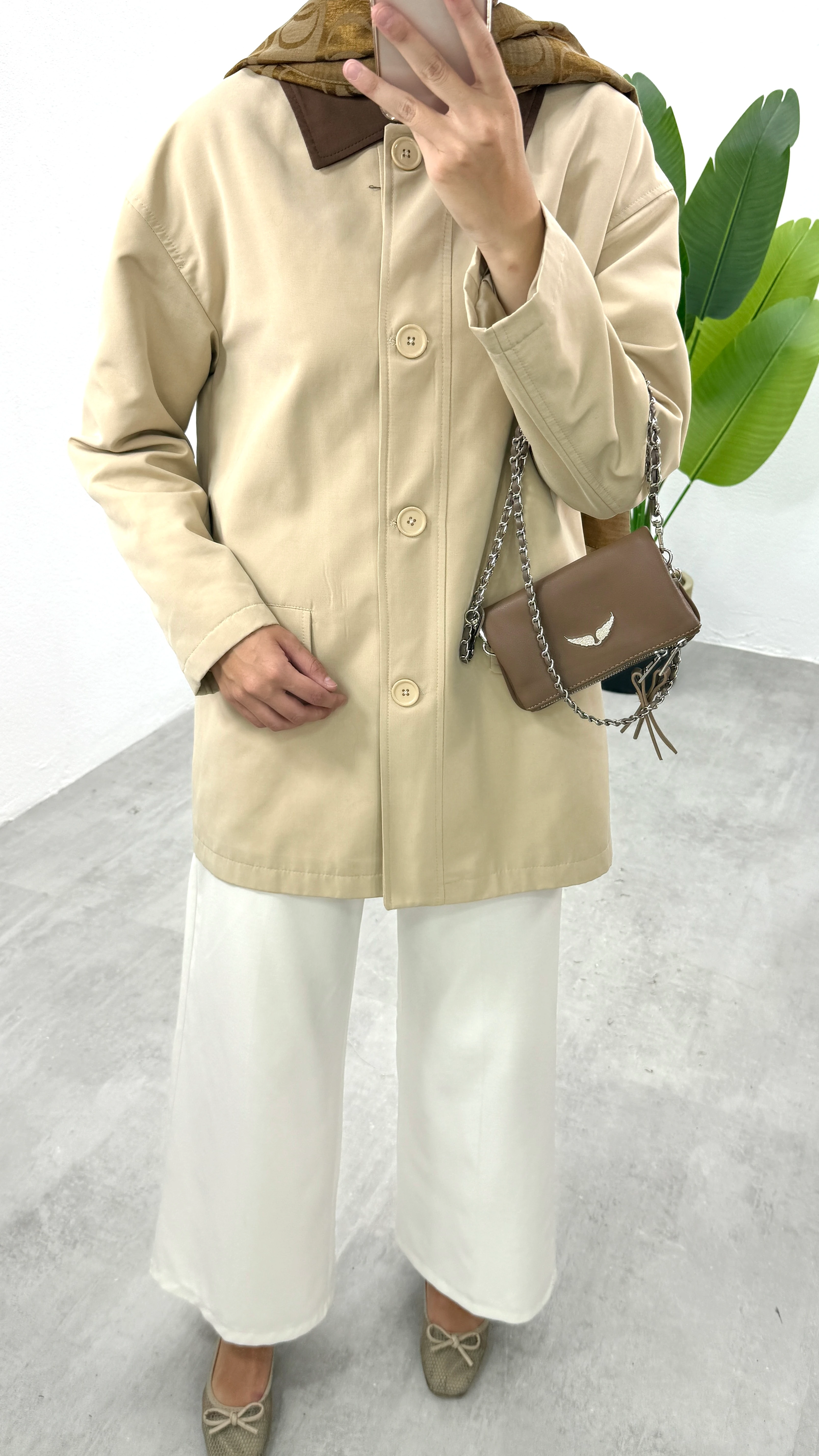 Çift Renk Trençkot