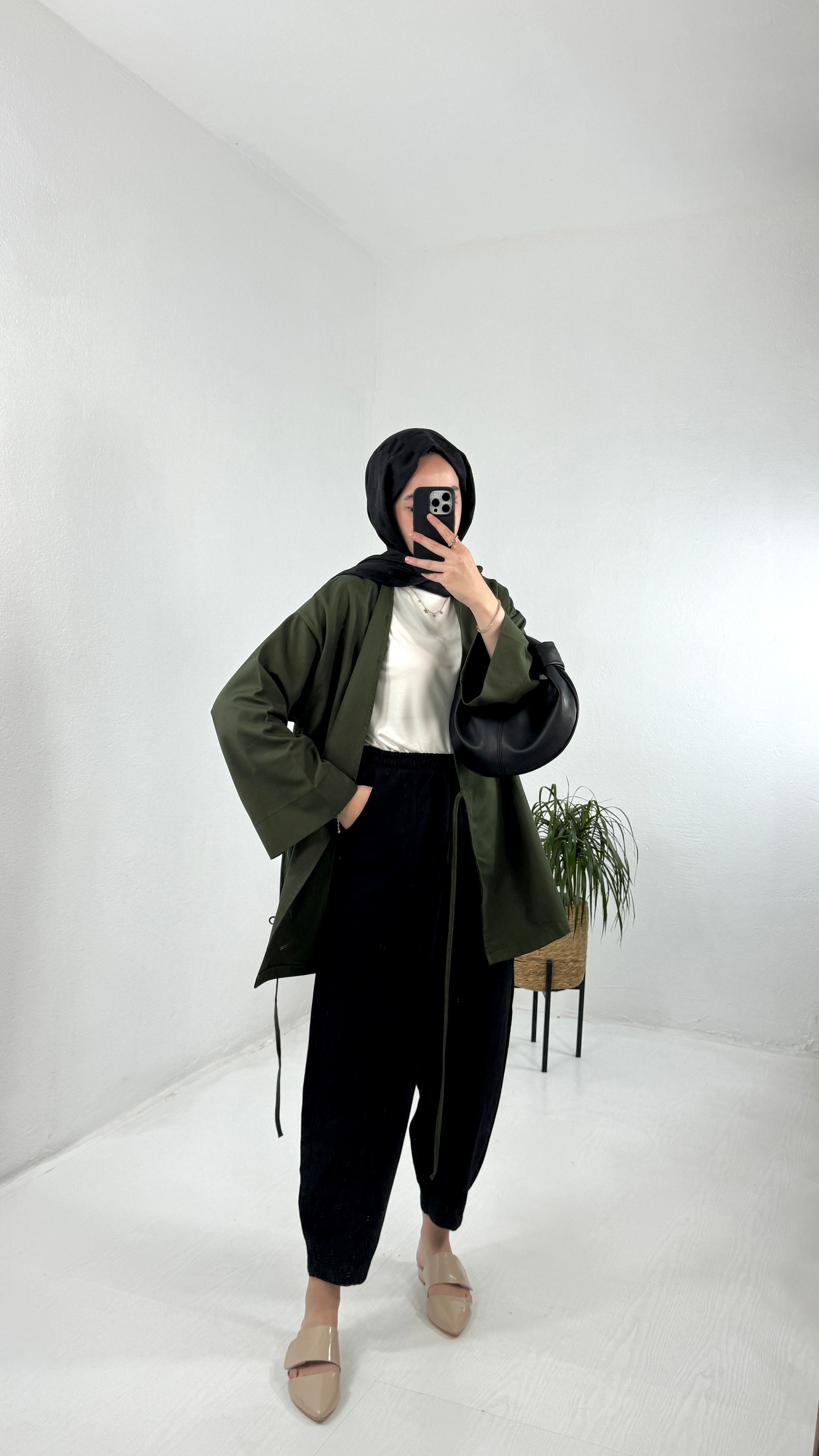 Gabardin Kimono - Haki
