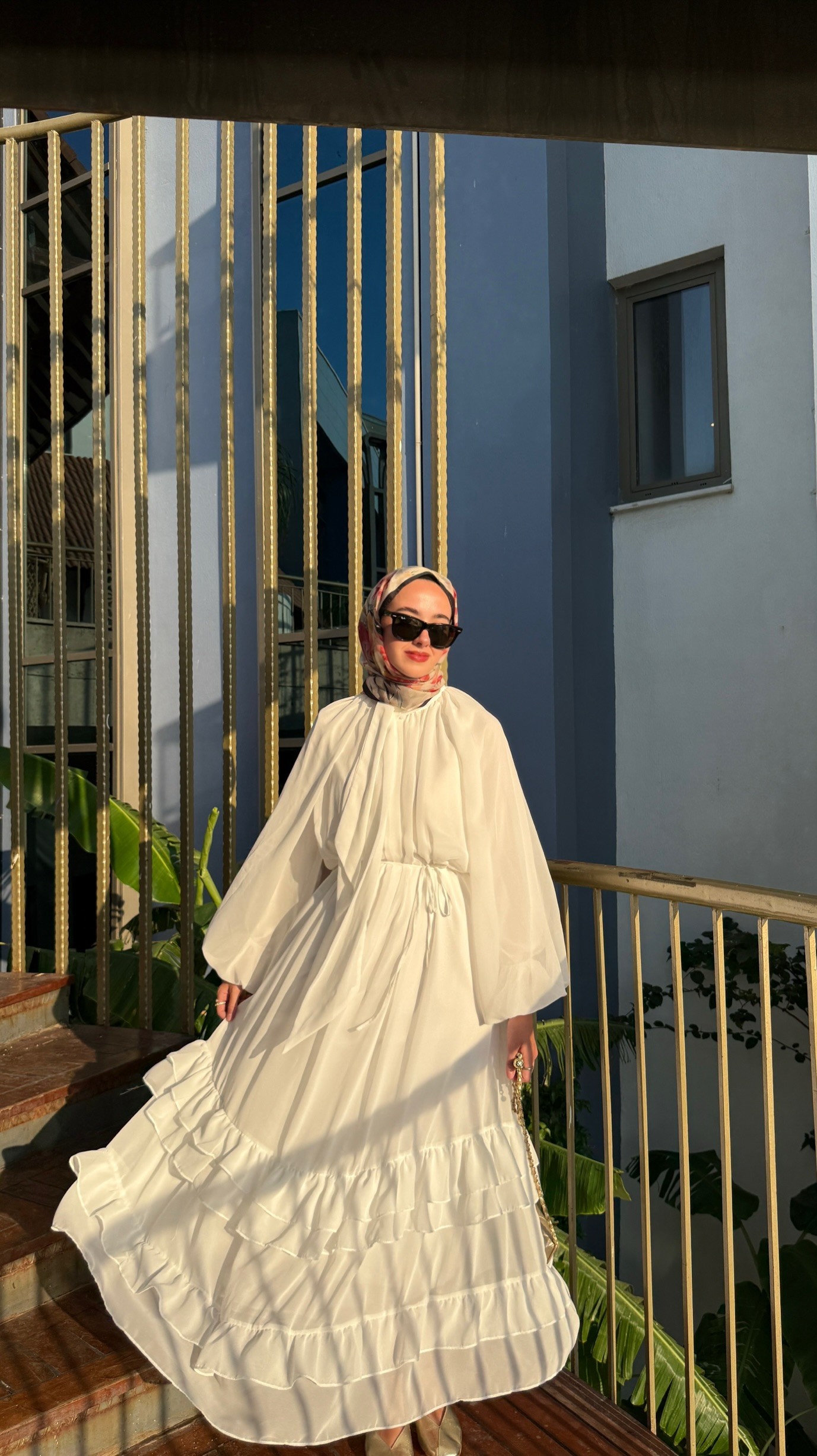 Emily Şifon Elbise - Beyaz