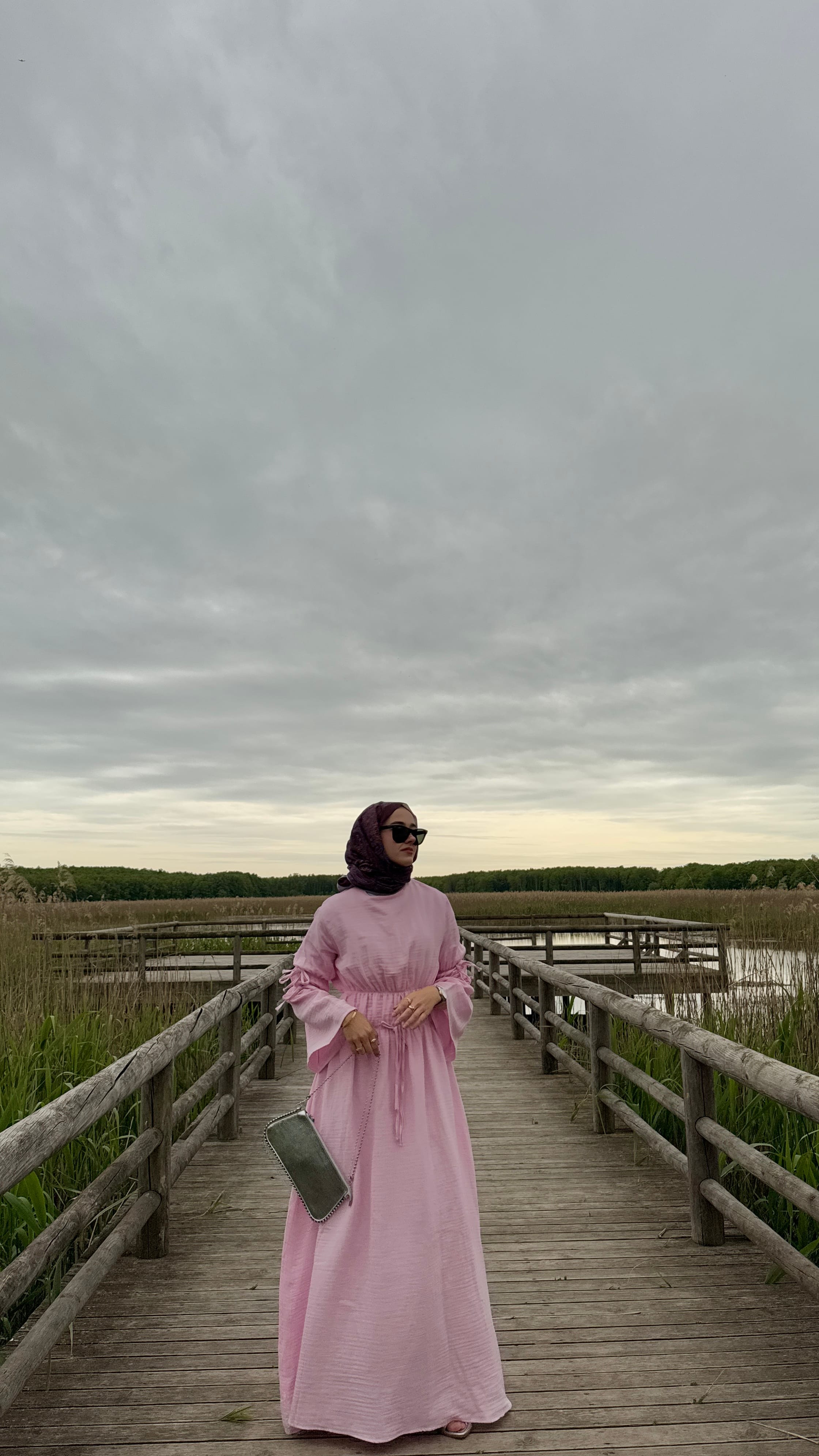 Lalin Büzgülü Müslin Elbise - Pembe