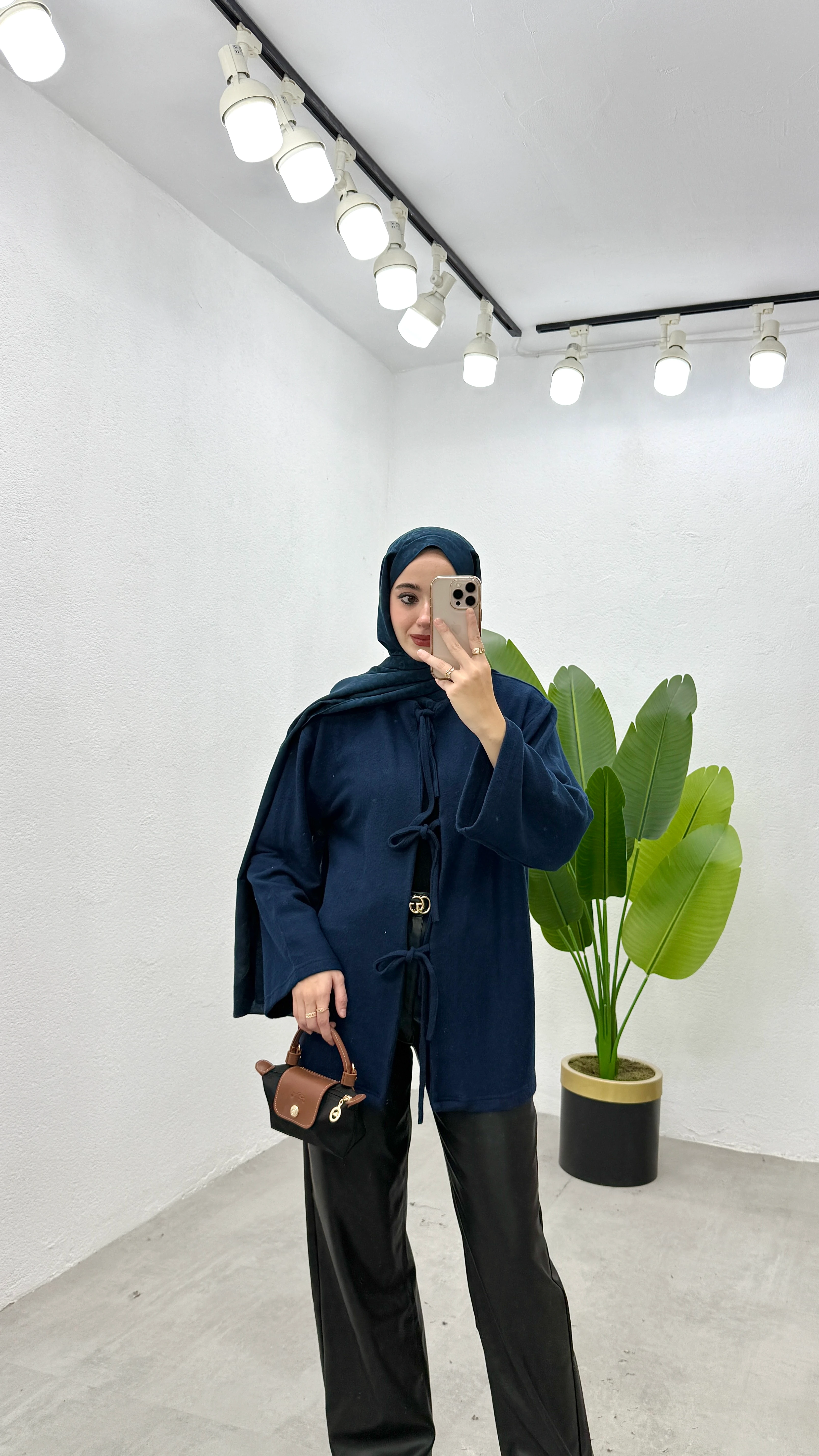 Bağlamalı Yumy Hırka - Lacivert