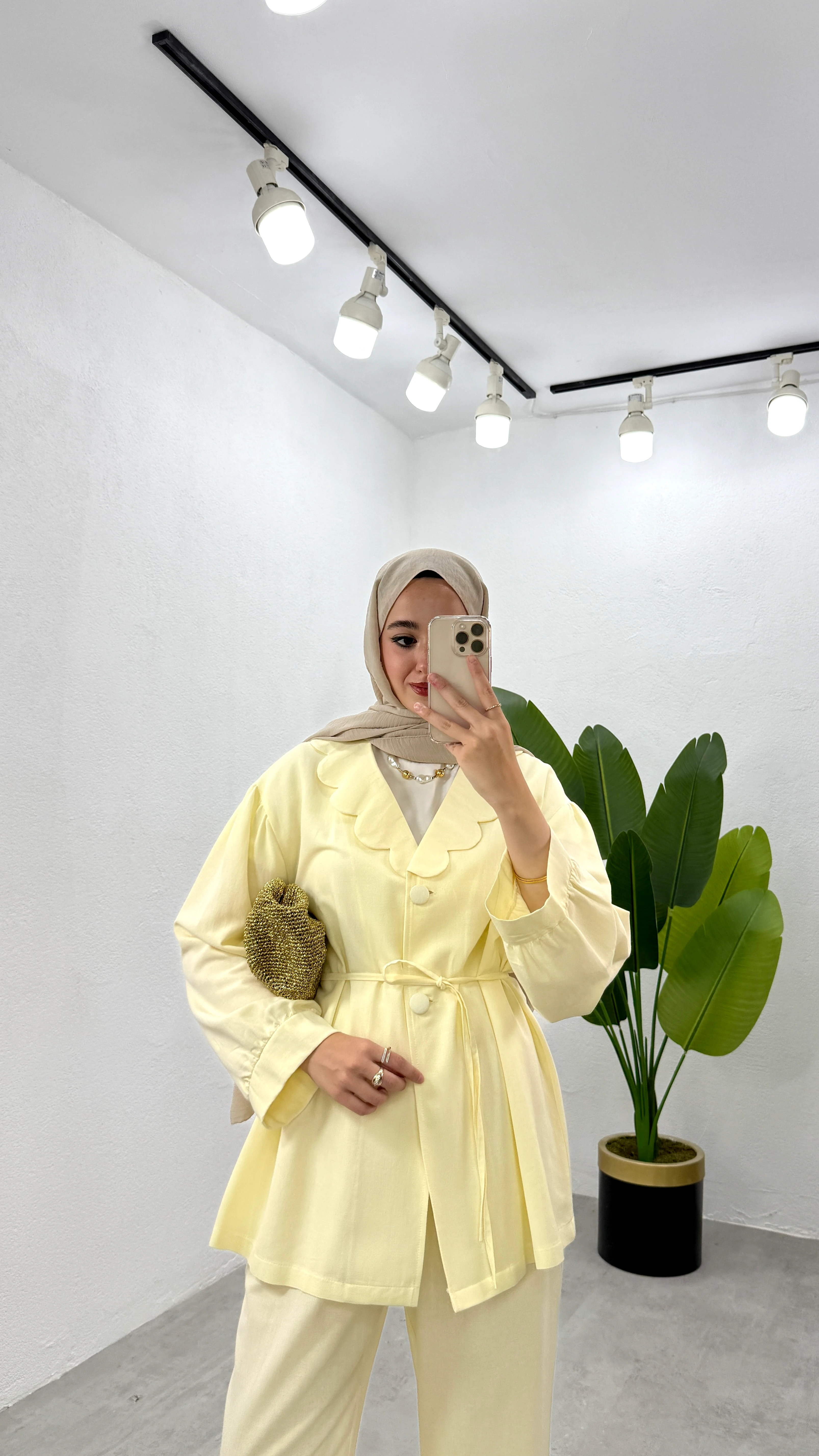 Daisy Keten Takım - Sarı