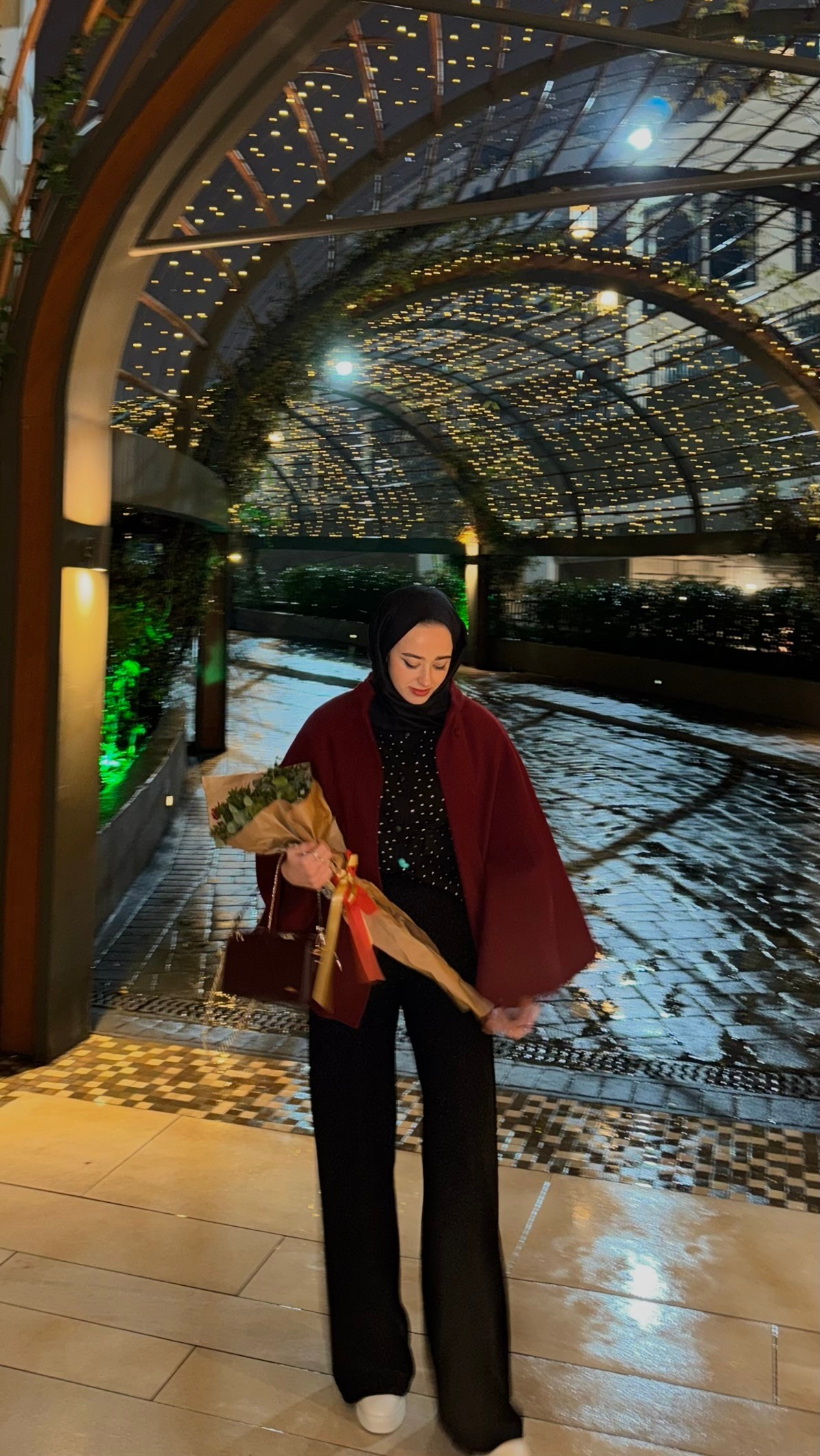Kemerli Kaşe Panço - Bordo