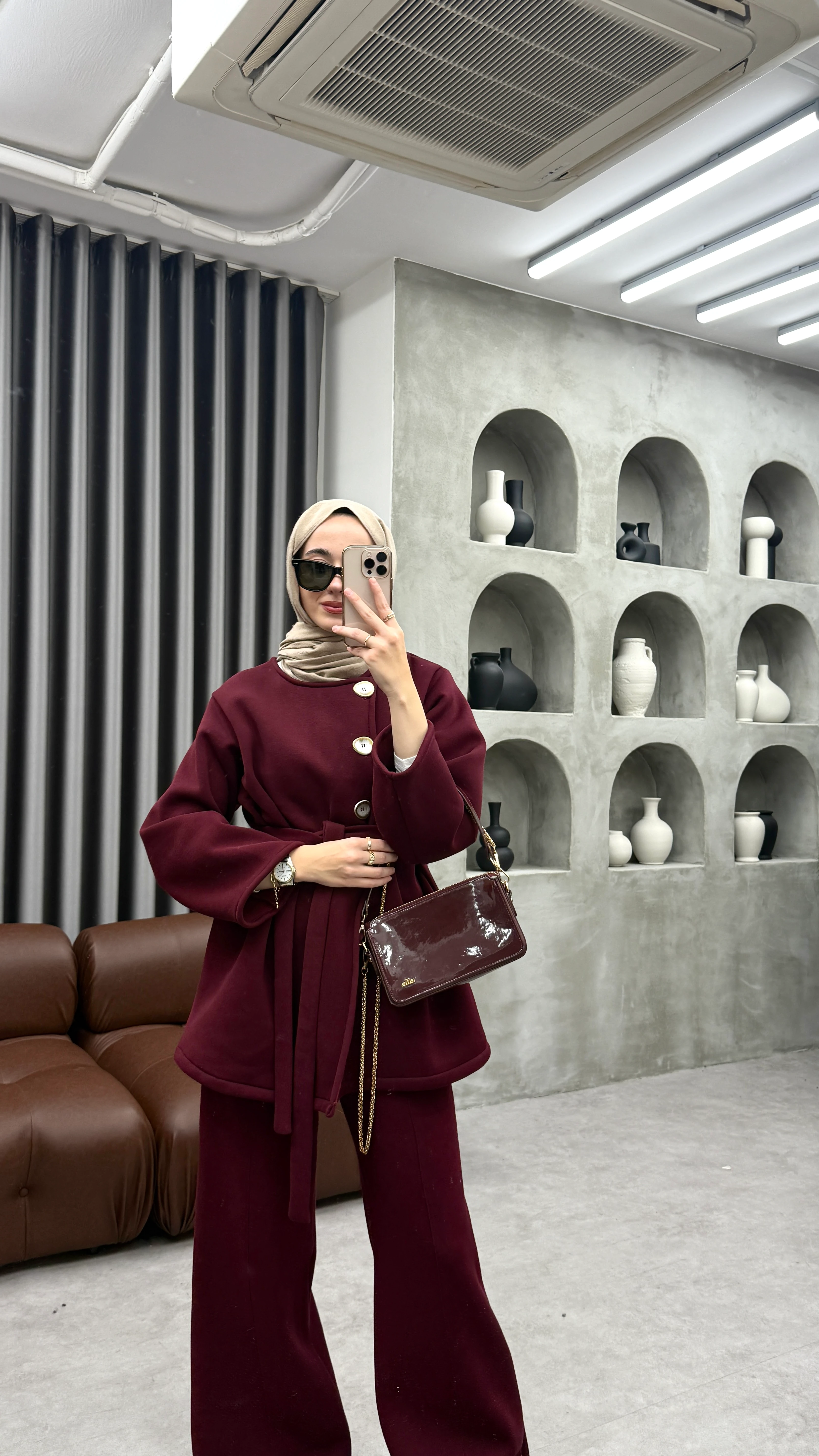 Oslo Şardonlu Takım - Bordo