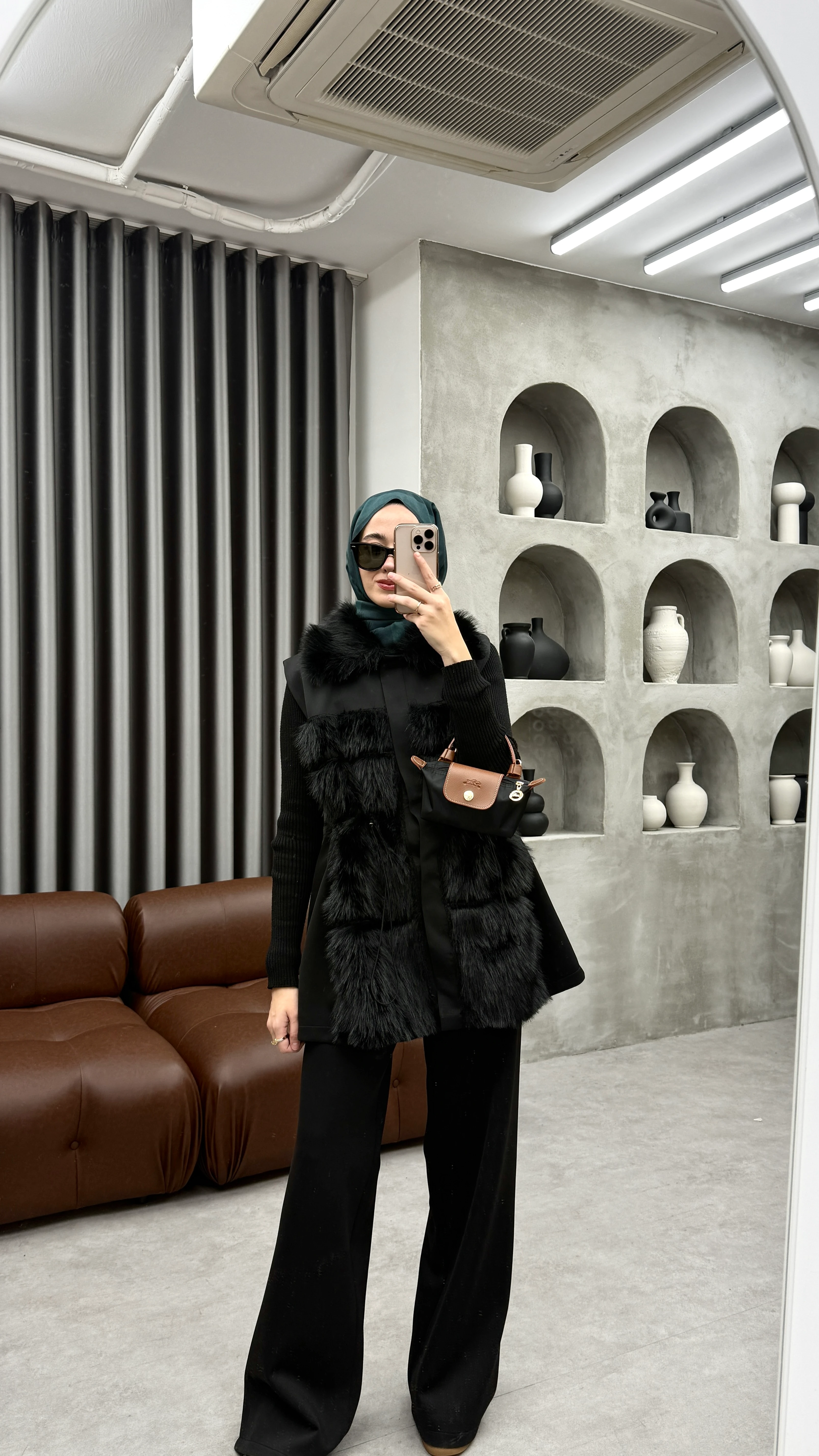 Parla Scuba Kürklü Takım - Siyah