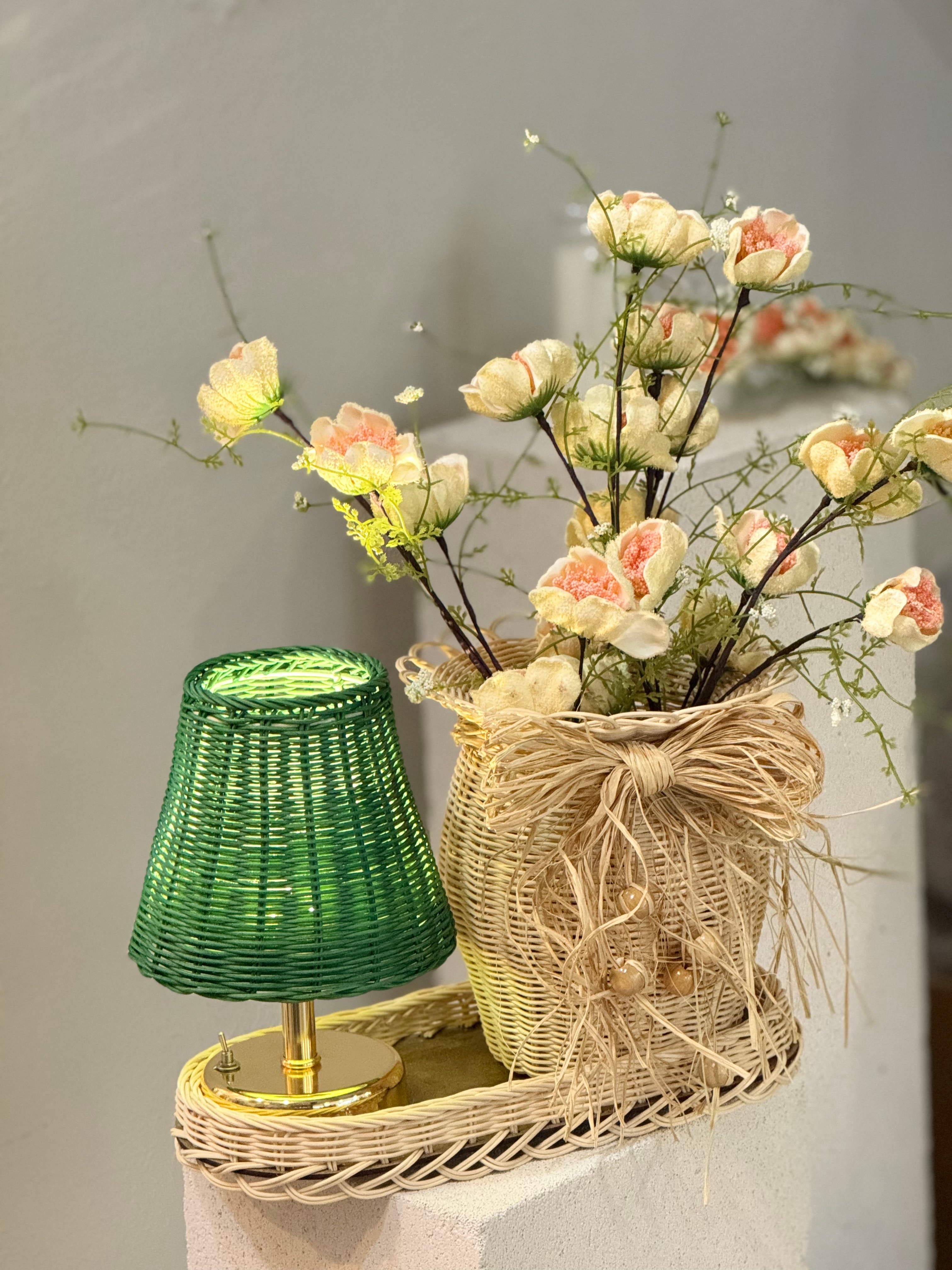 4'lü Rattan Gelincik Vazo Set