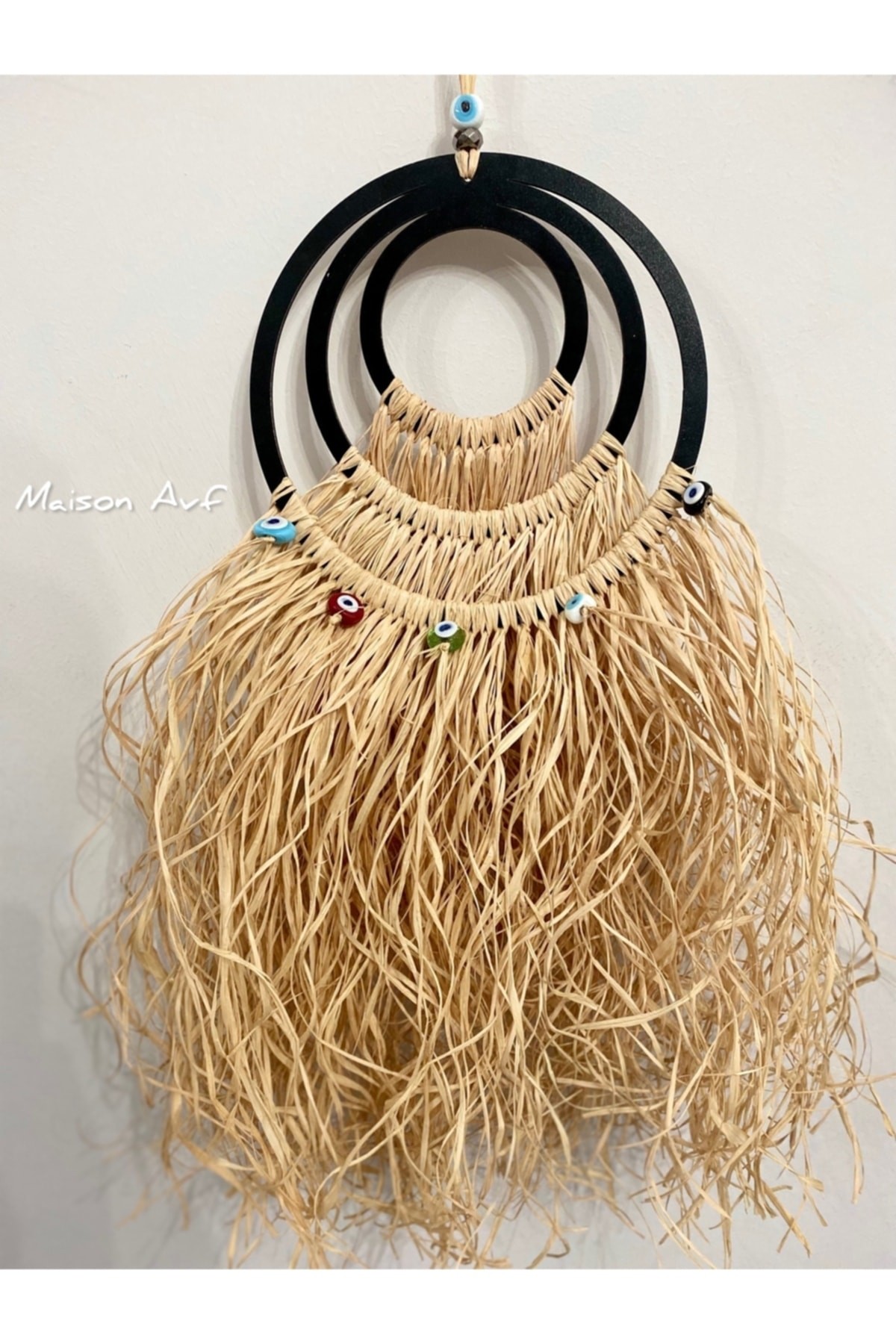 Wicker Raffia Bohemian Fringed Wall Decor M089