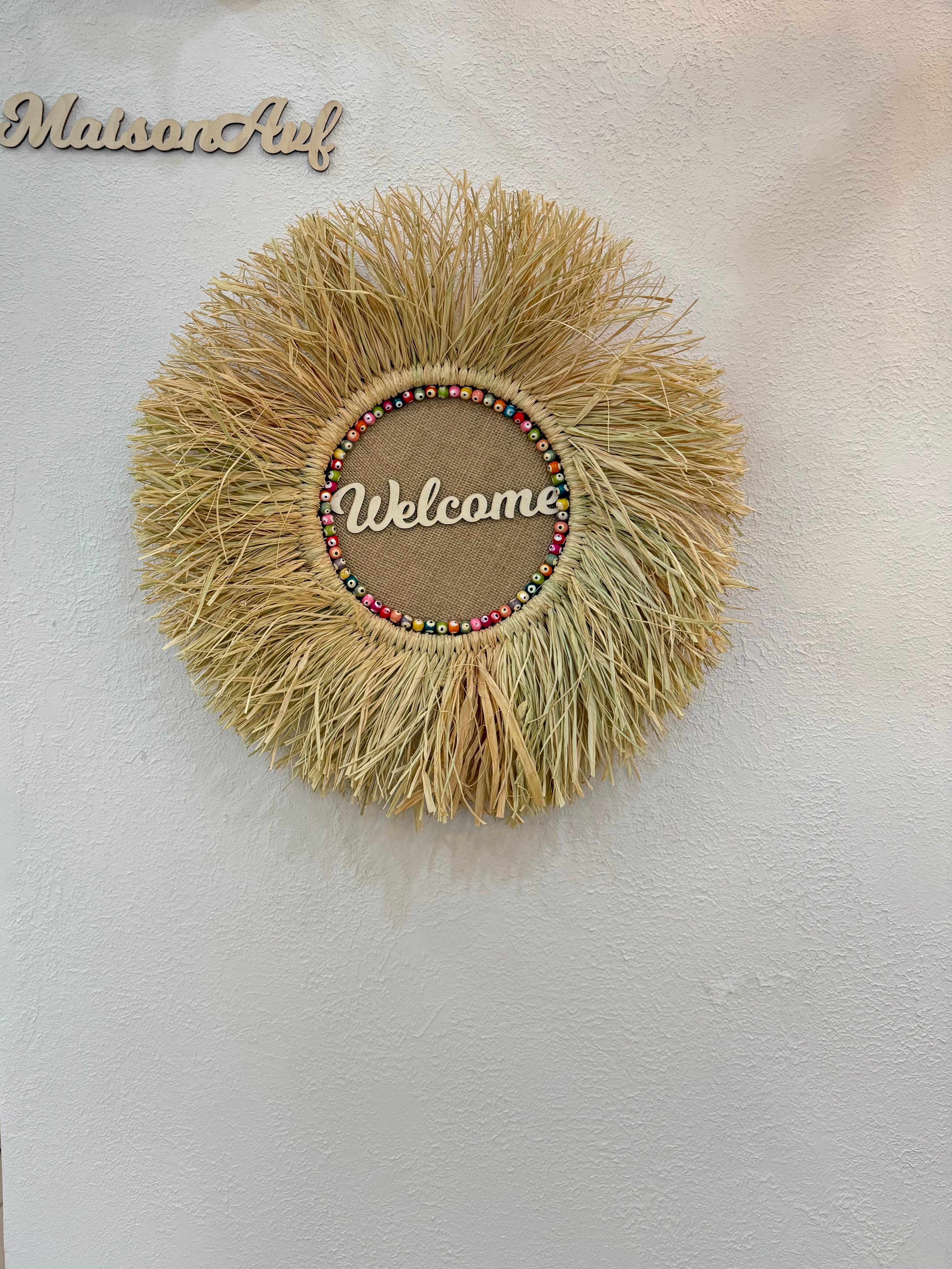 Welcome Renkli Boncuklu Kapı Süsü