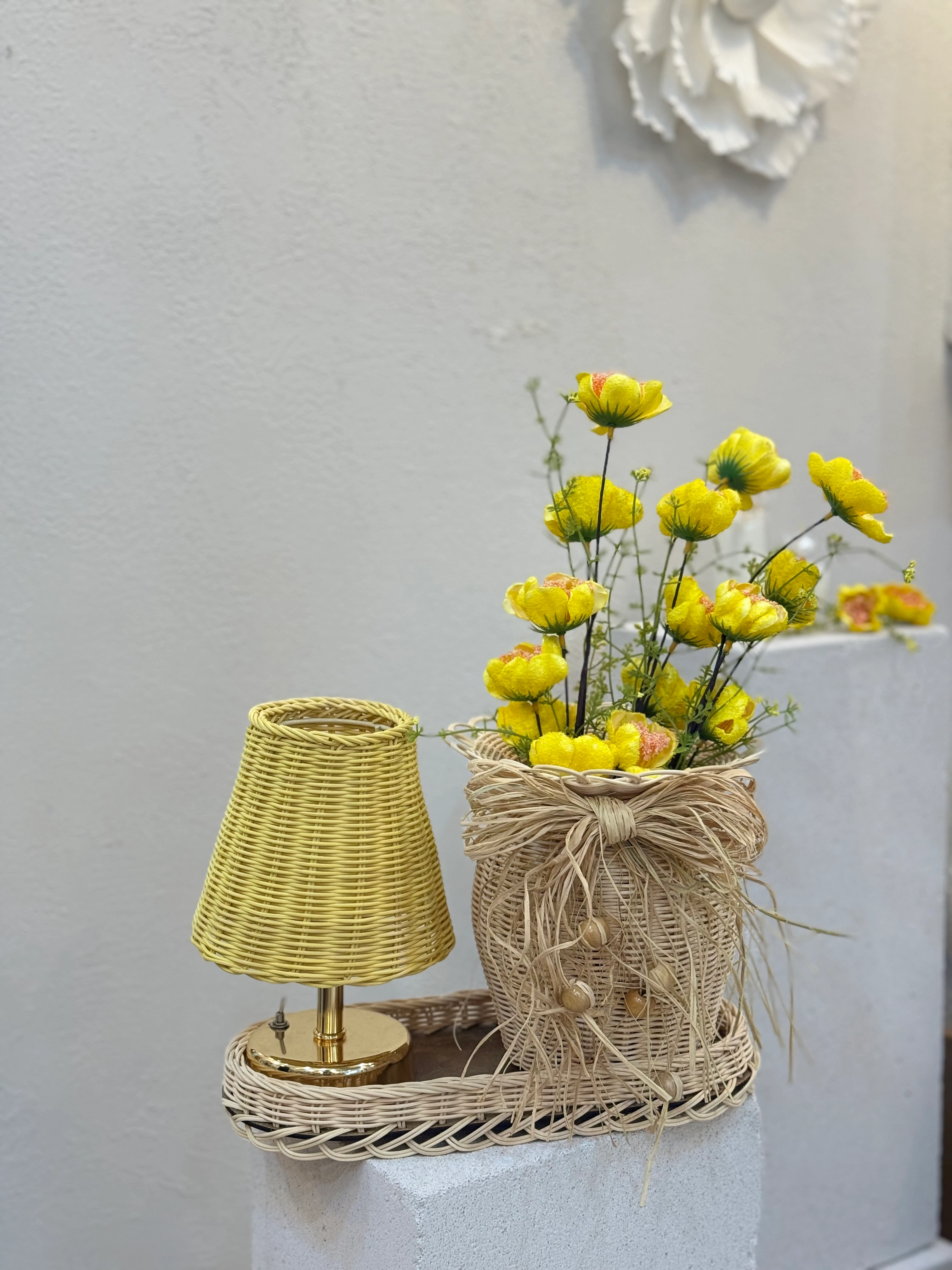 4'lü Rattan Gelincik Vazo Set