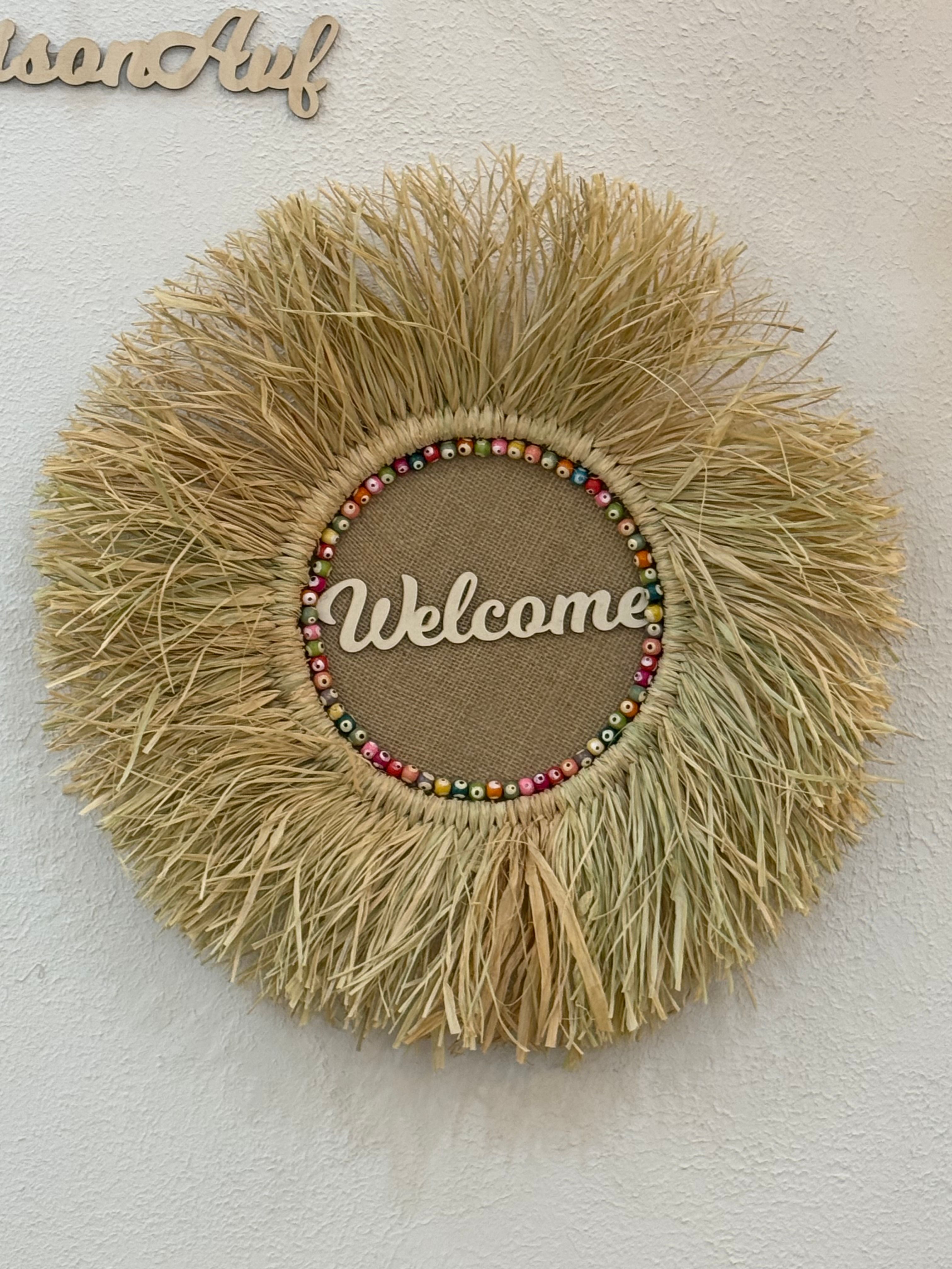 Welcome Renkli Boncuklu Kapı Süsü