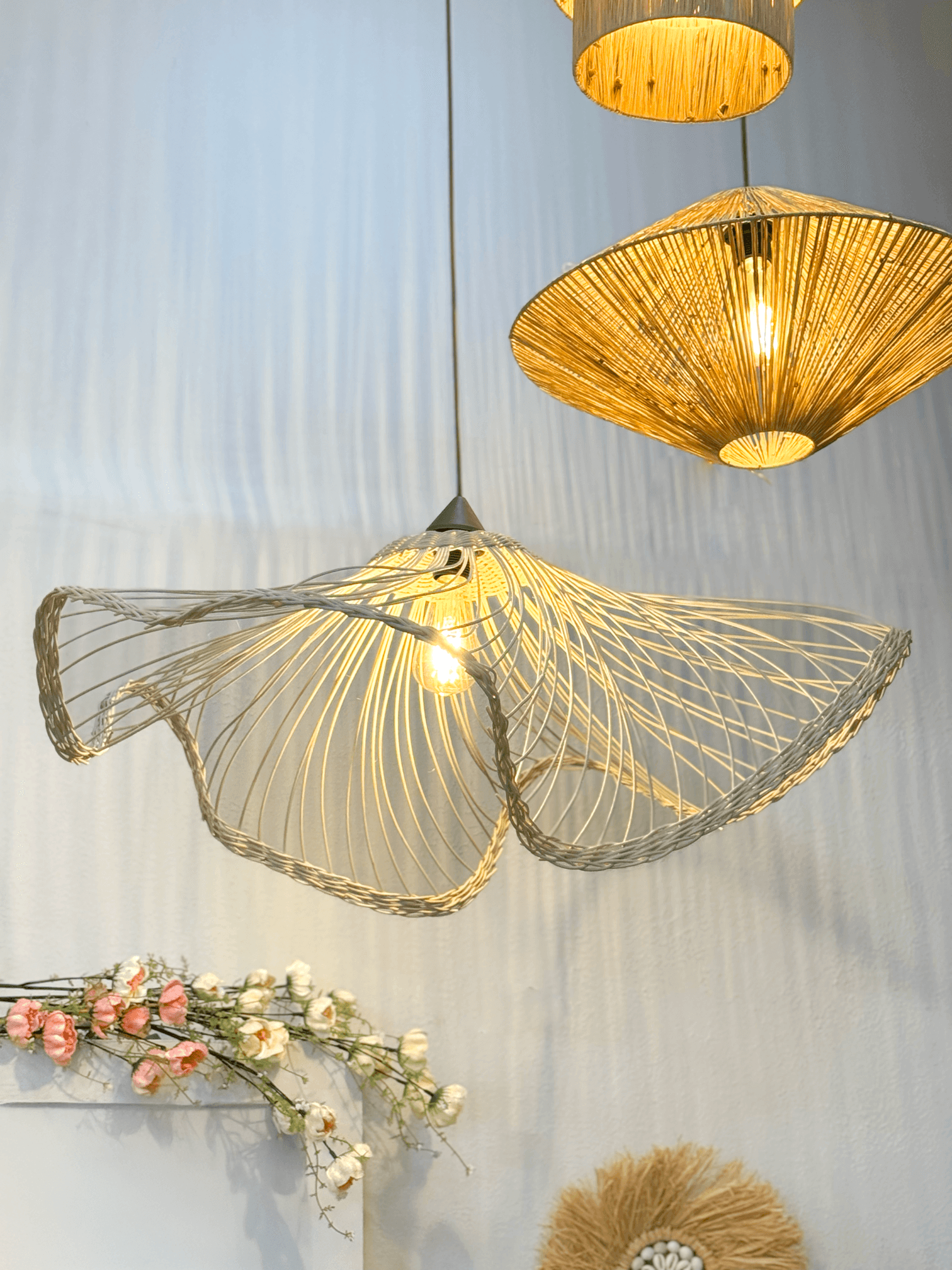 Elafie Rattan Bambu Avize 