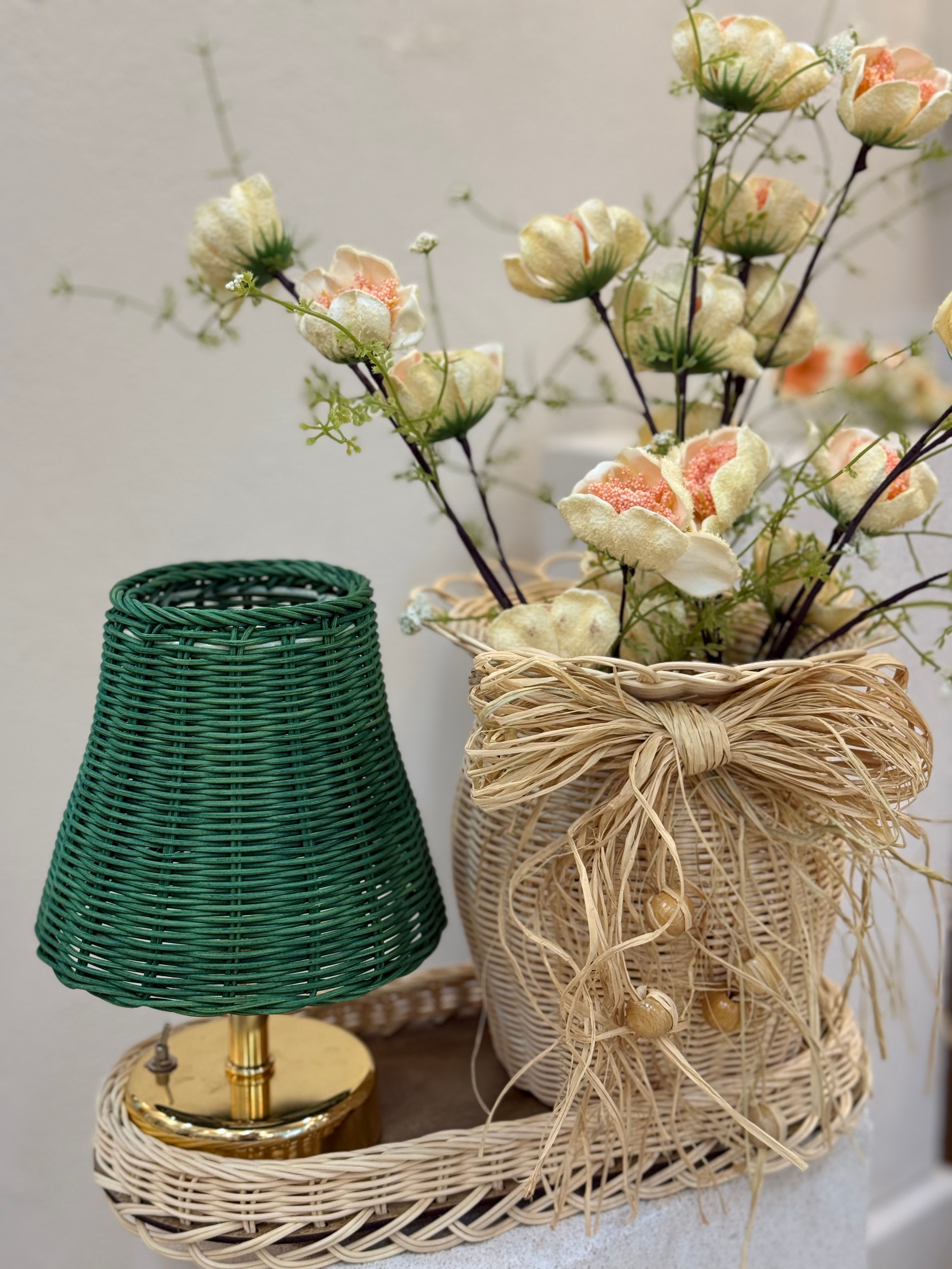 4'lü Rattan Gelincik Vazo Set