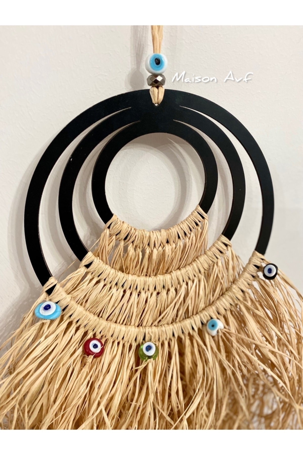 Wicker Raffia Bohemian Fringed Wall Decor M089