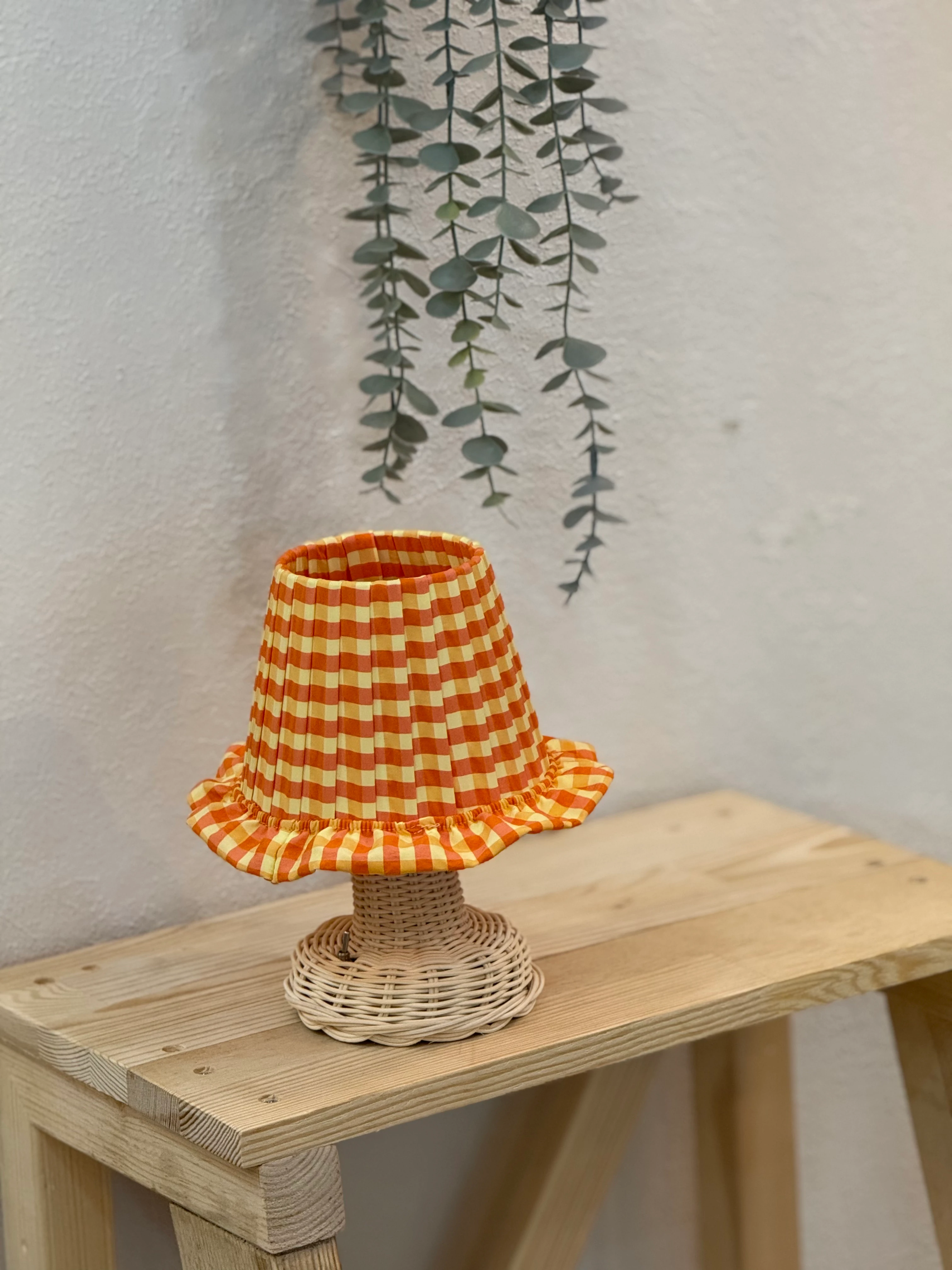 Giallo Turuncu - Sarı Pötikare Kablosuz Pilli Masa Lambası