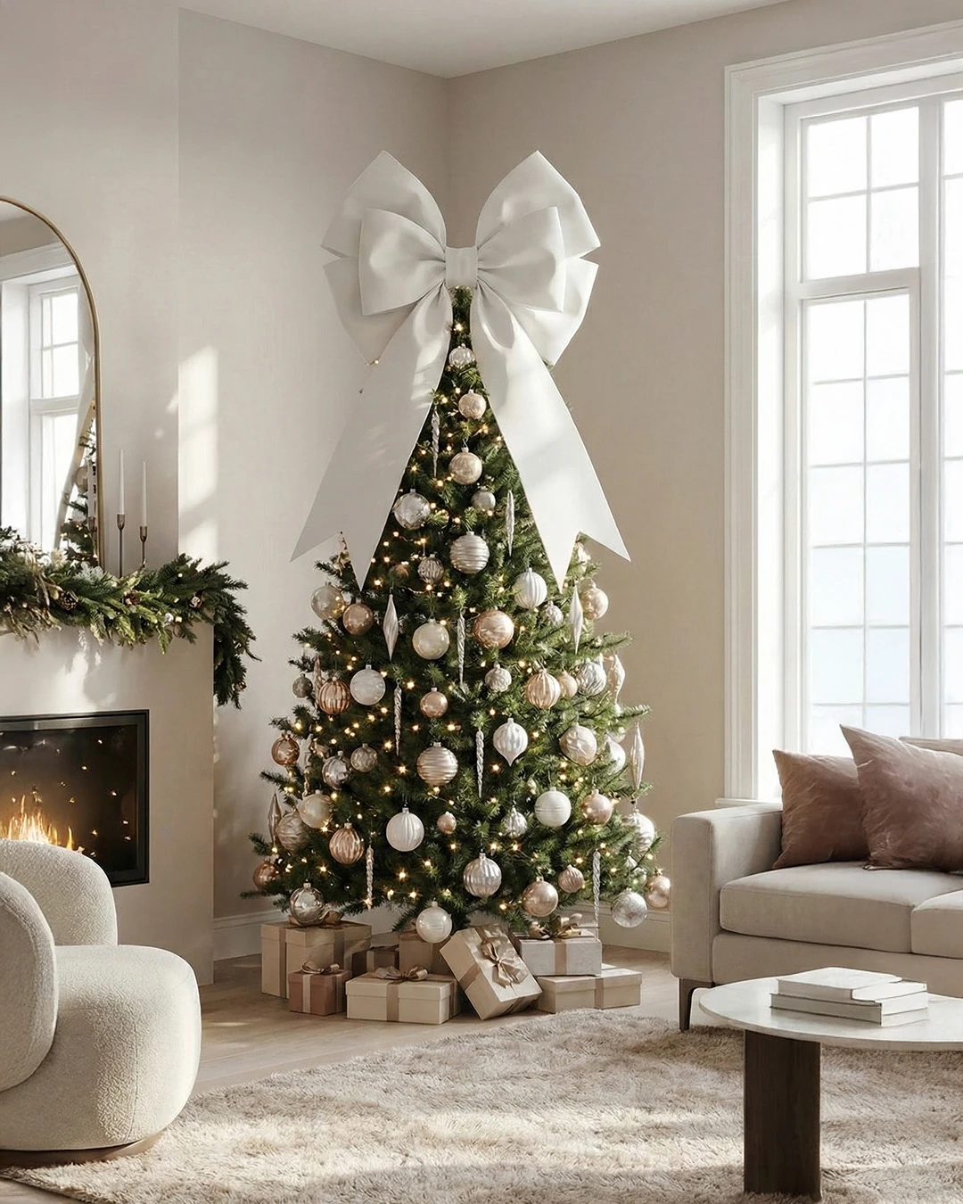 Büyük Dekoratif Eva Fiyonk – 100 cm | Yılbaşı Ağacı, Kapı Süsü, Etkinlik ve Mağaza Dekoru