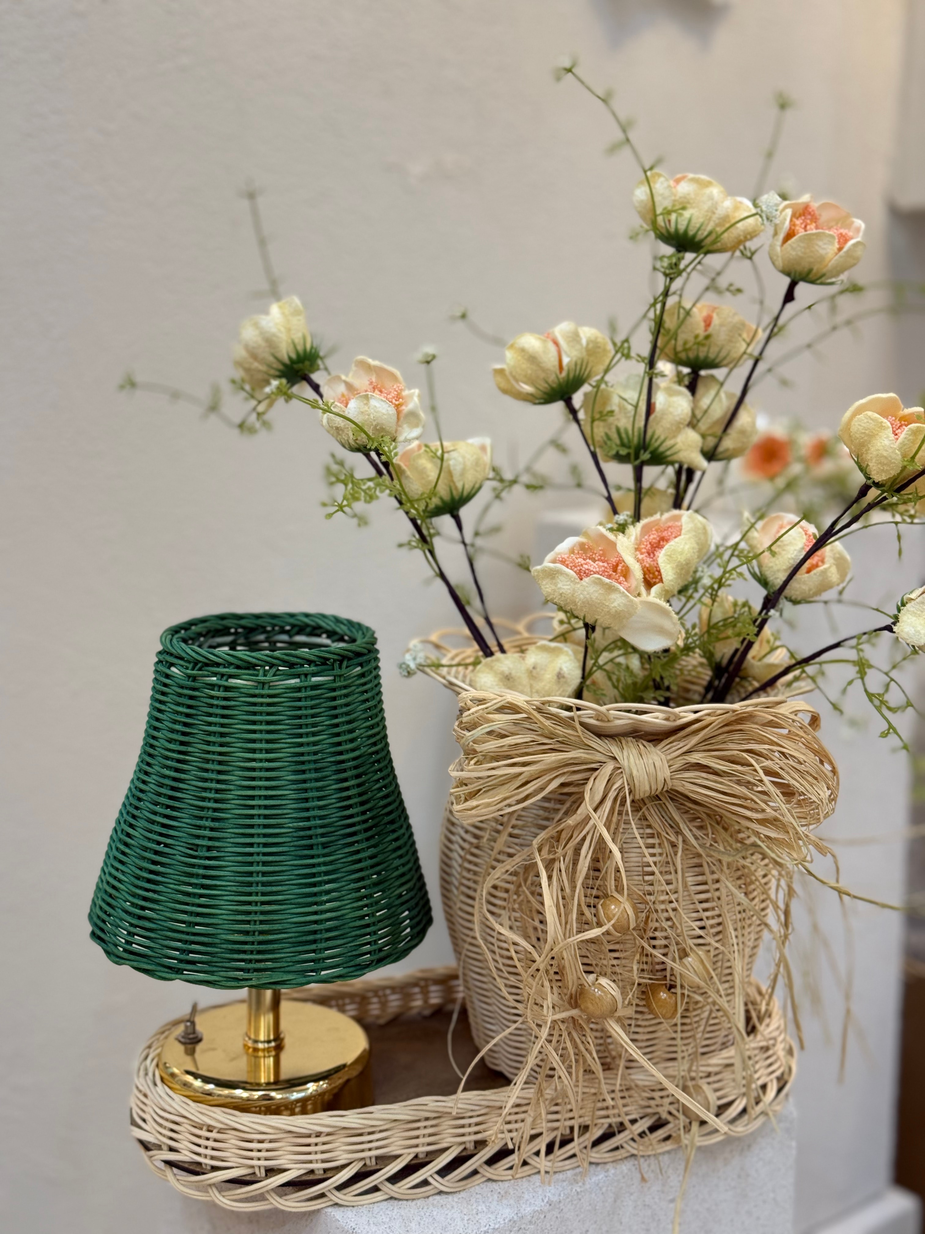 4'lü Rattan Gelincik Vazo Set