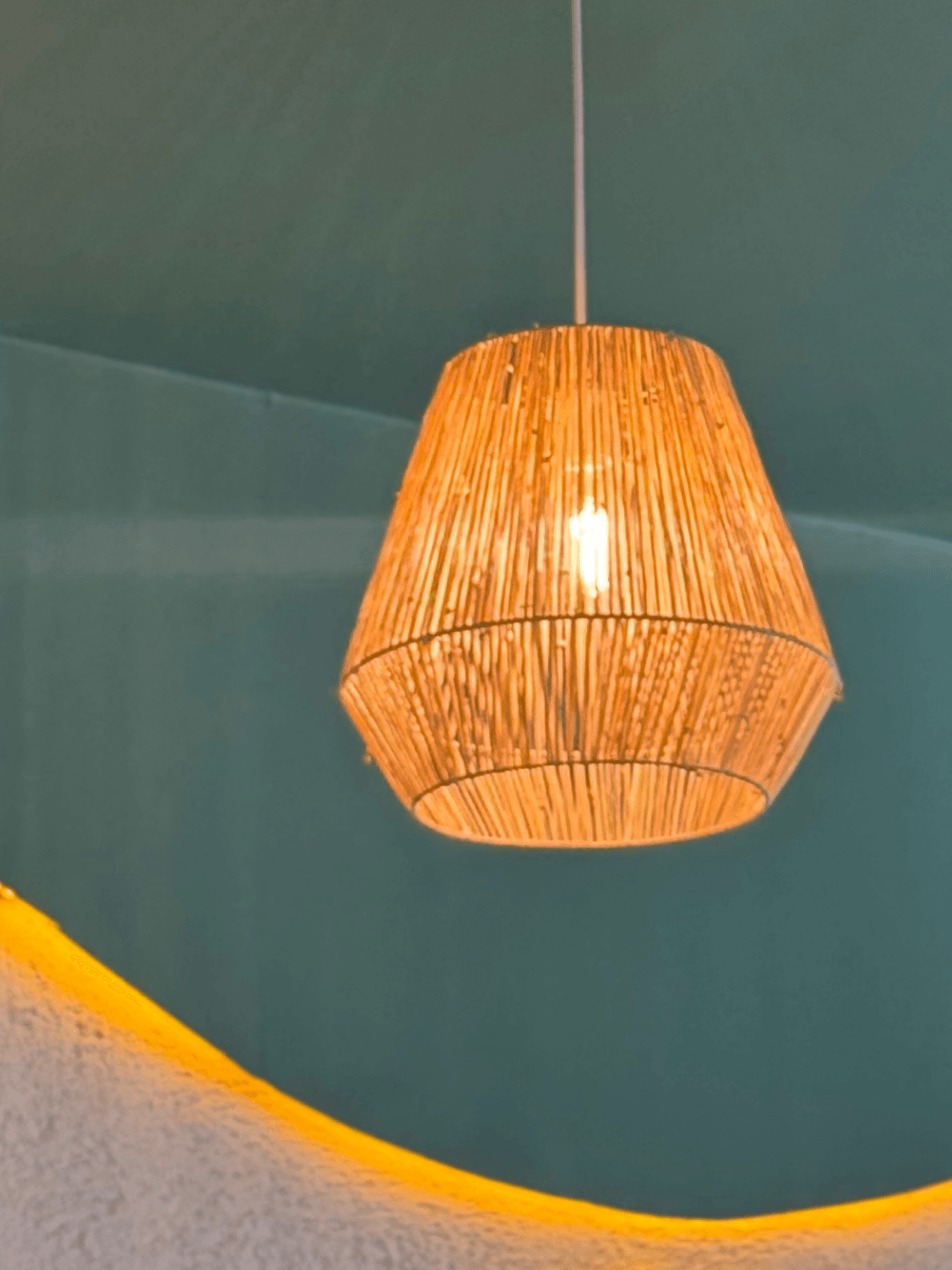 Raffia Transitional Rustic Space Chandelier Pendant Design Lighting