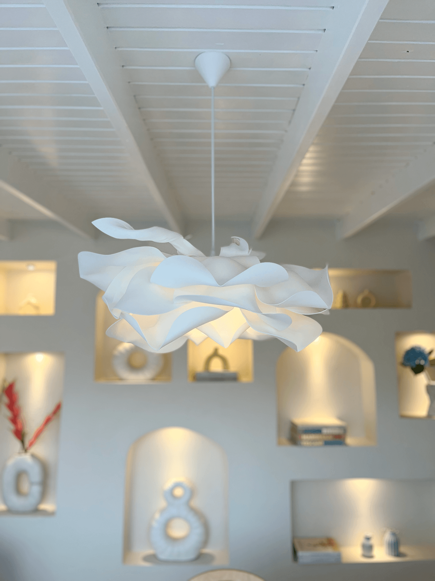 Vehha Design Eva White Modern Pendant Chandelier