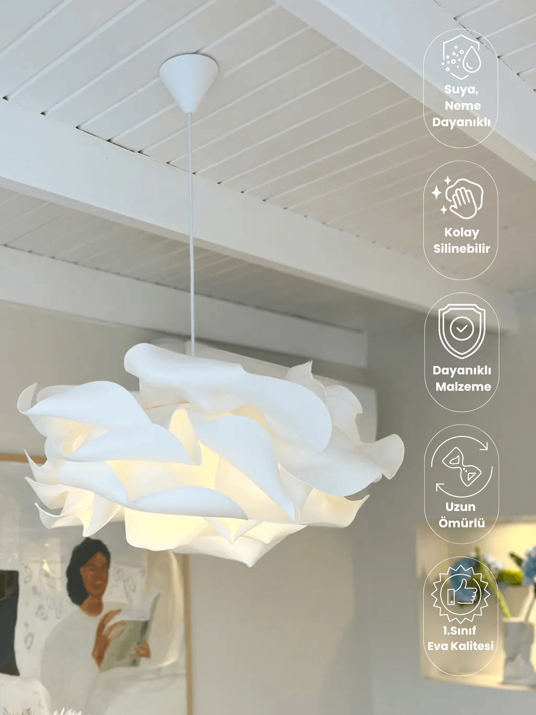 Vehha Design Eva White Modern Pendant Chandelier