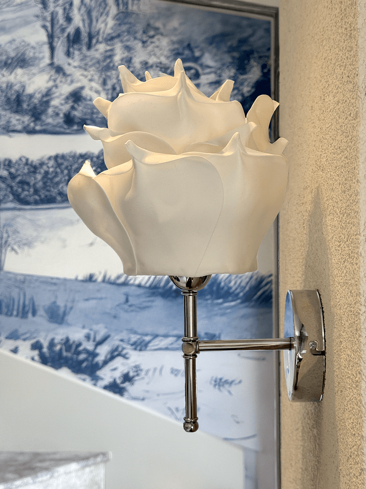 Decor Eva Rose Top White-Bottom Silver Led Wall Lighting Sconce