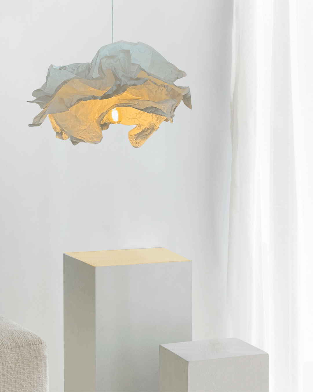 Paper Reflection Pendant Chandelier - Natural and Artistic Lighting
