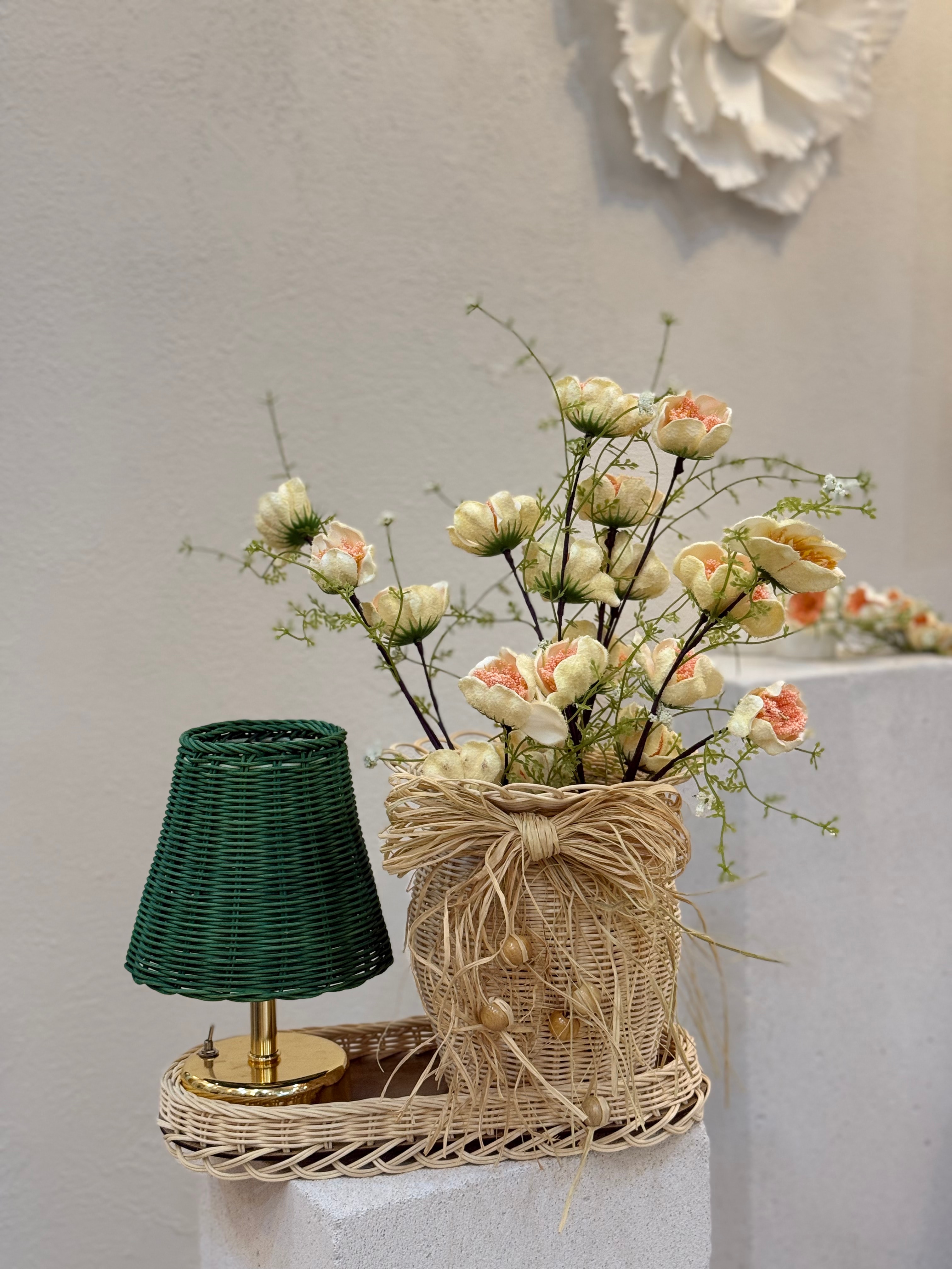 4'lü Rattan Gelincik Vazo Set
