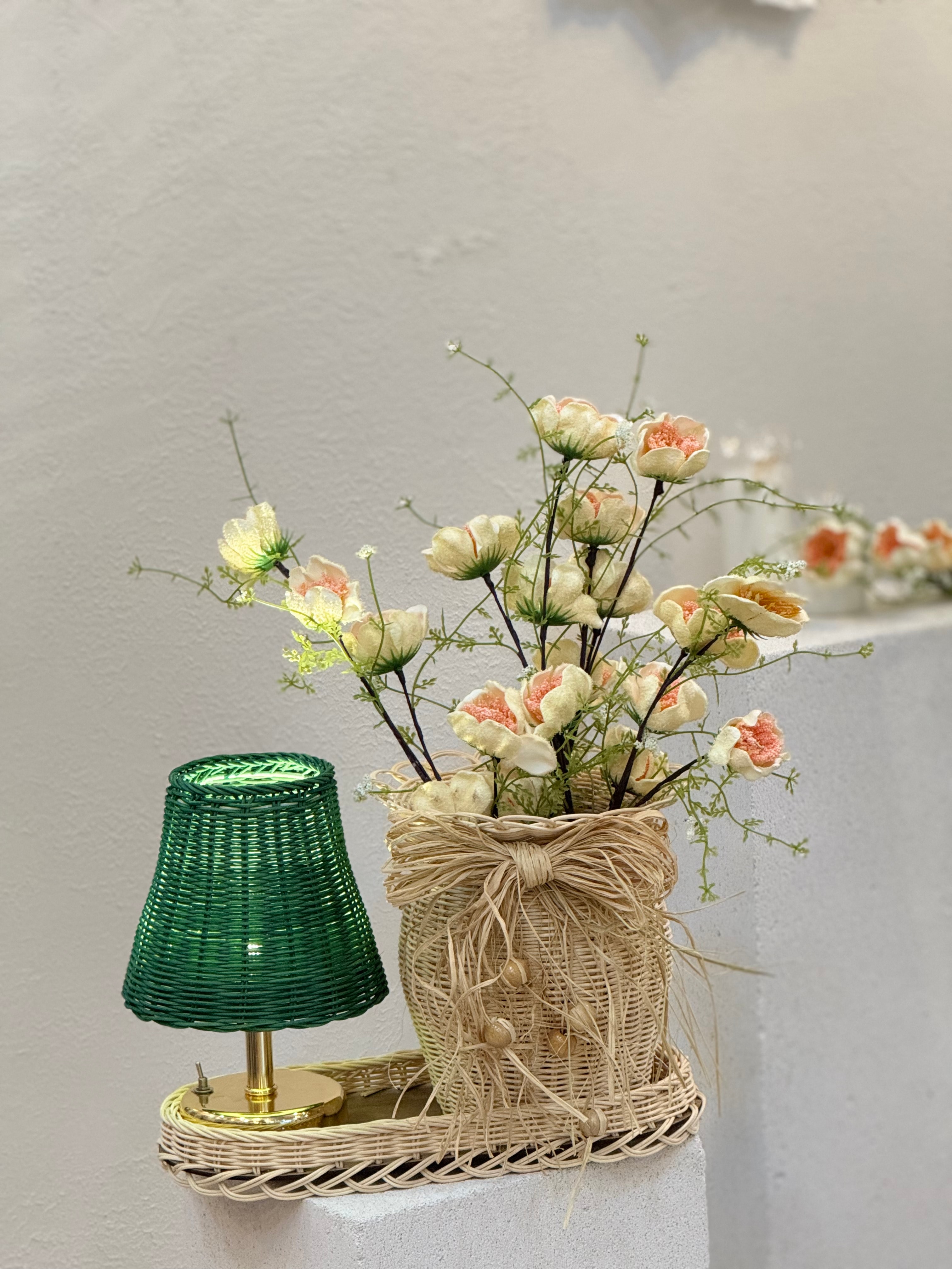 4'lü Rattan Gelincik Vazo Set