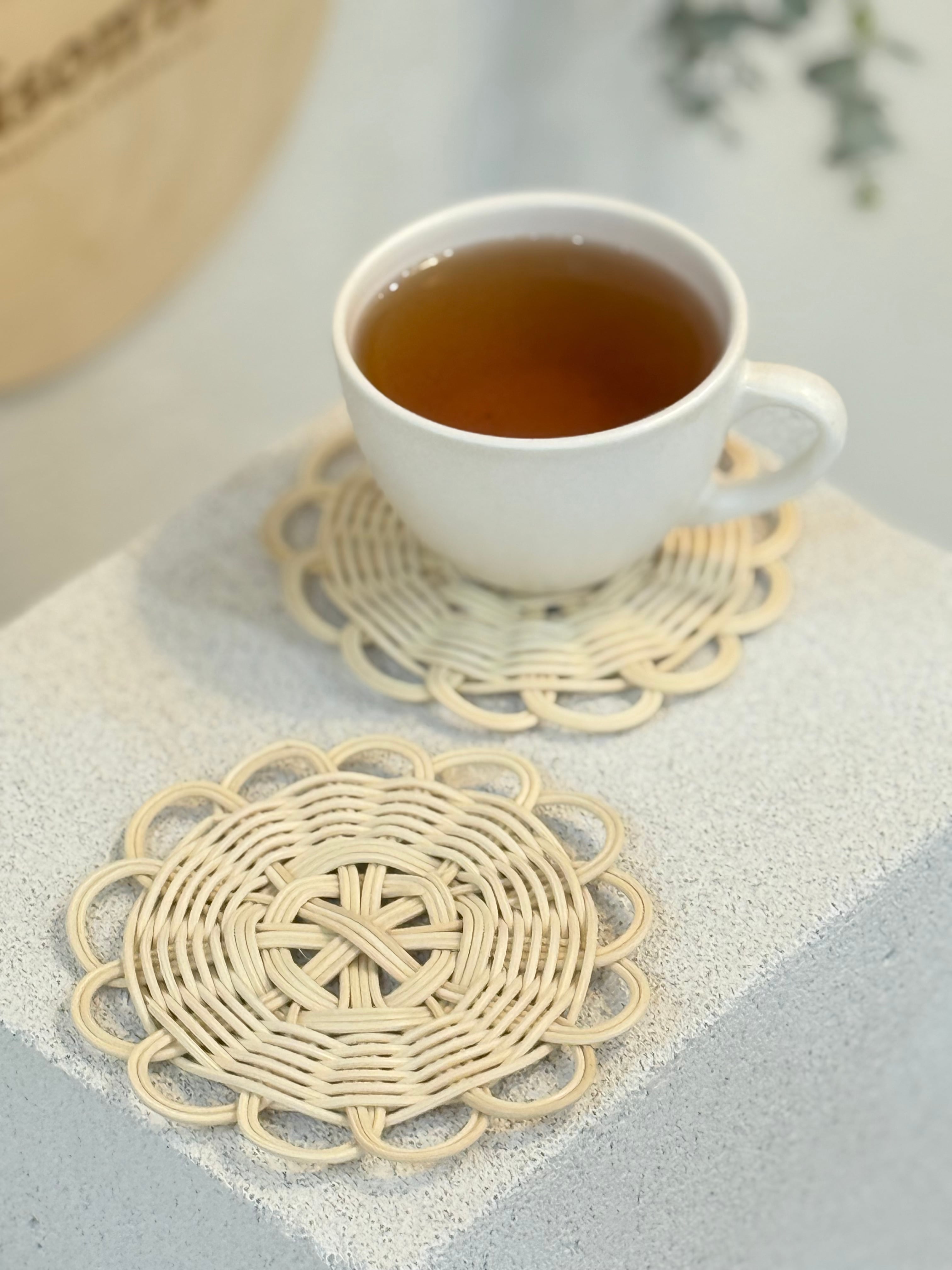 2’li Rattan Bardak Altlığı El Yapımı