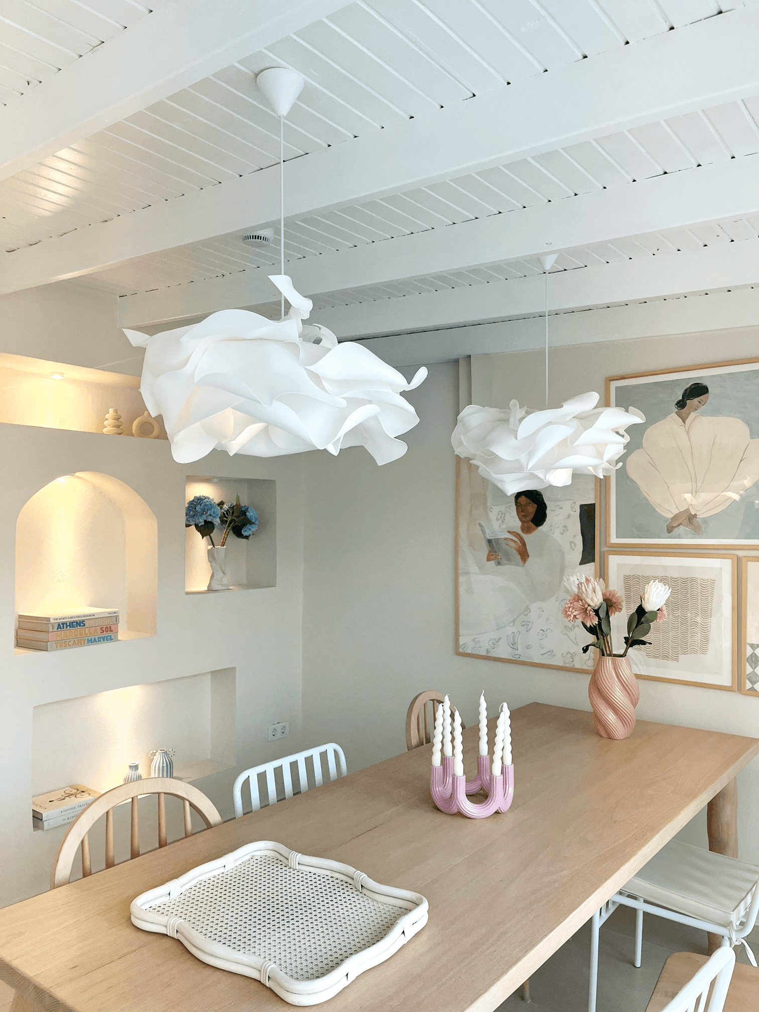 Vehha Design Eva White Modern Pendant Chandelier