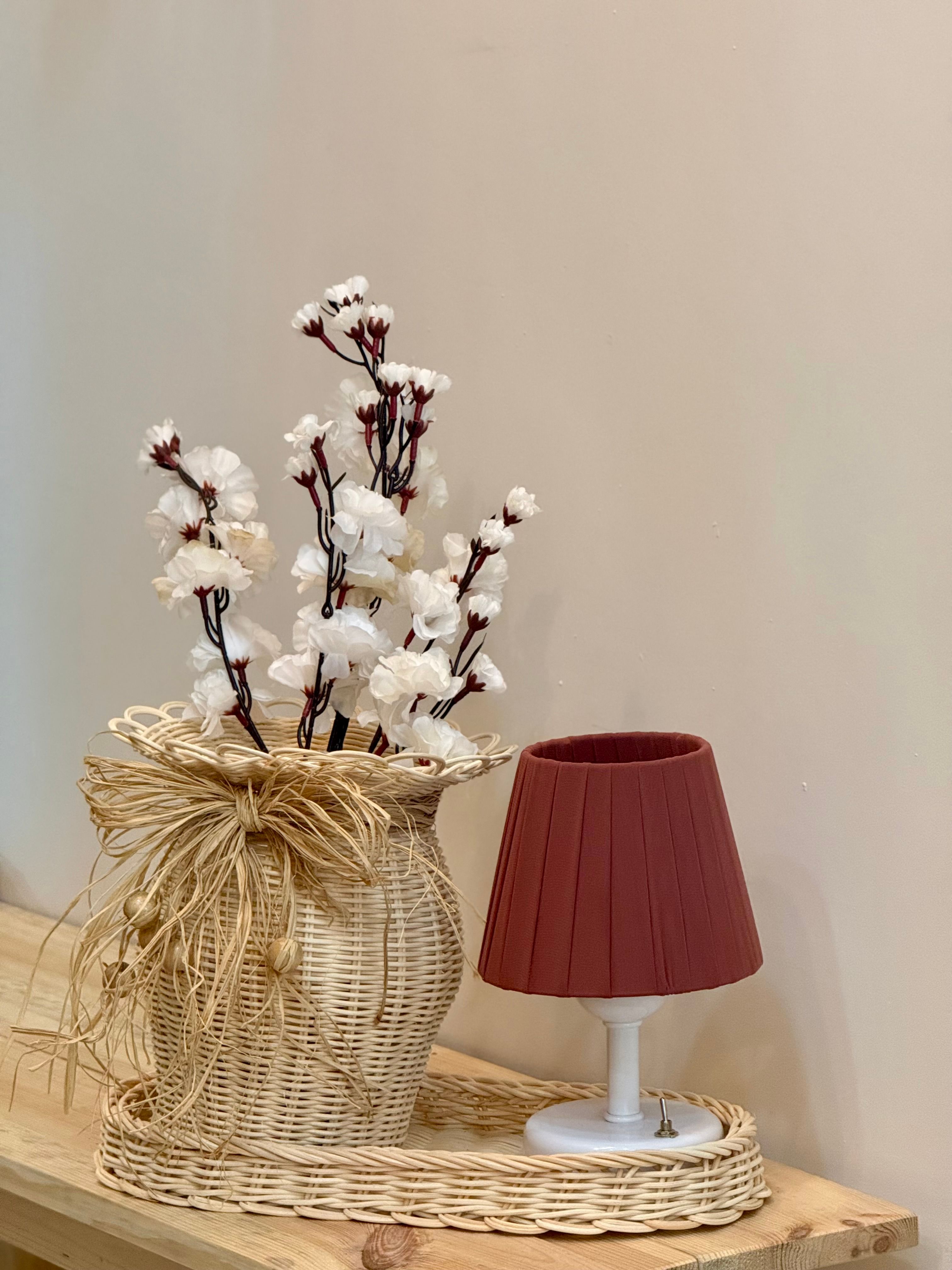 4'lü Beyaz Sakura Kiraz Çiçeği Vazo Set