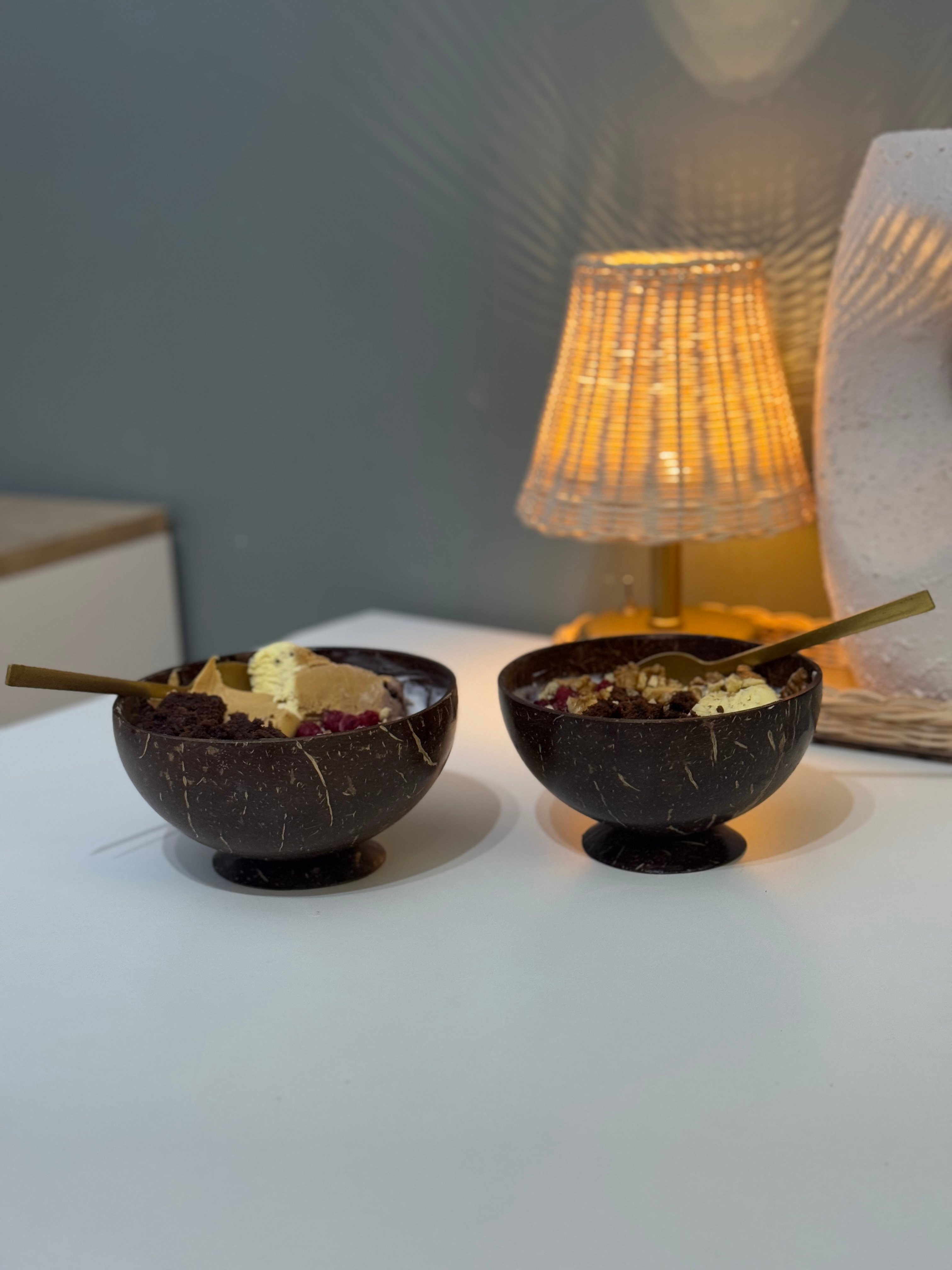 2'li Hindistan Cevizi Kabuğu Bowl Kasesi