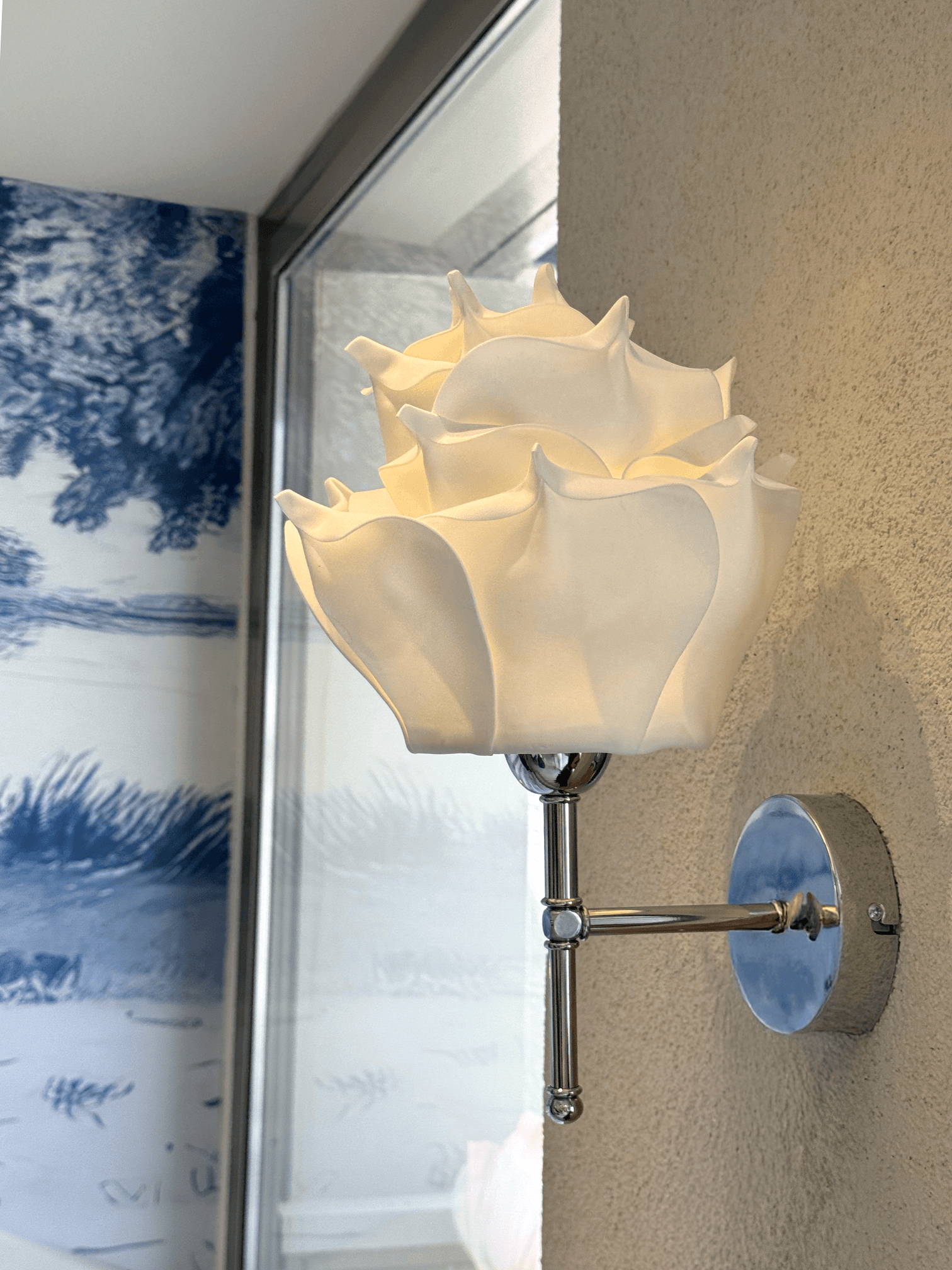 Decor Eva Rose Top White-Bottom Silver Led Wall Lighting Sconce