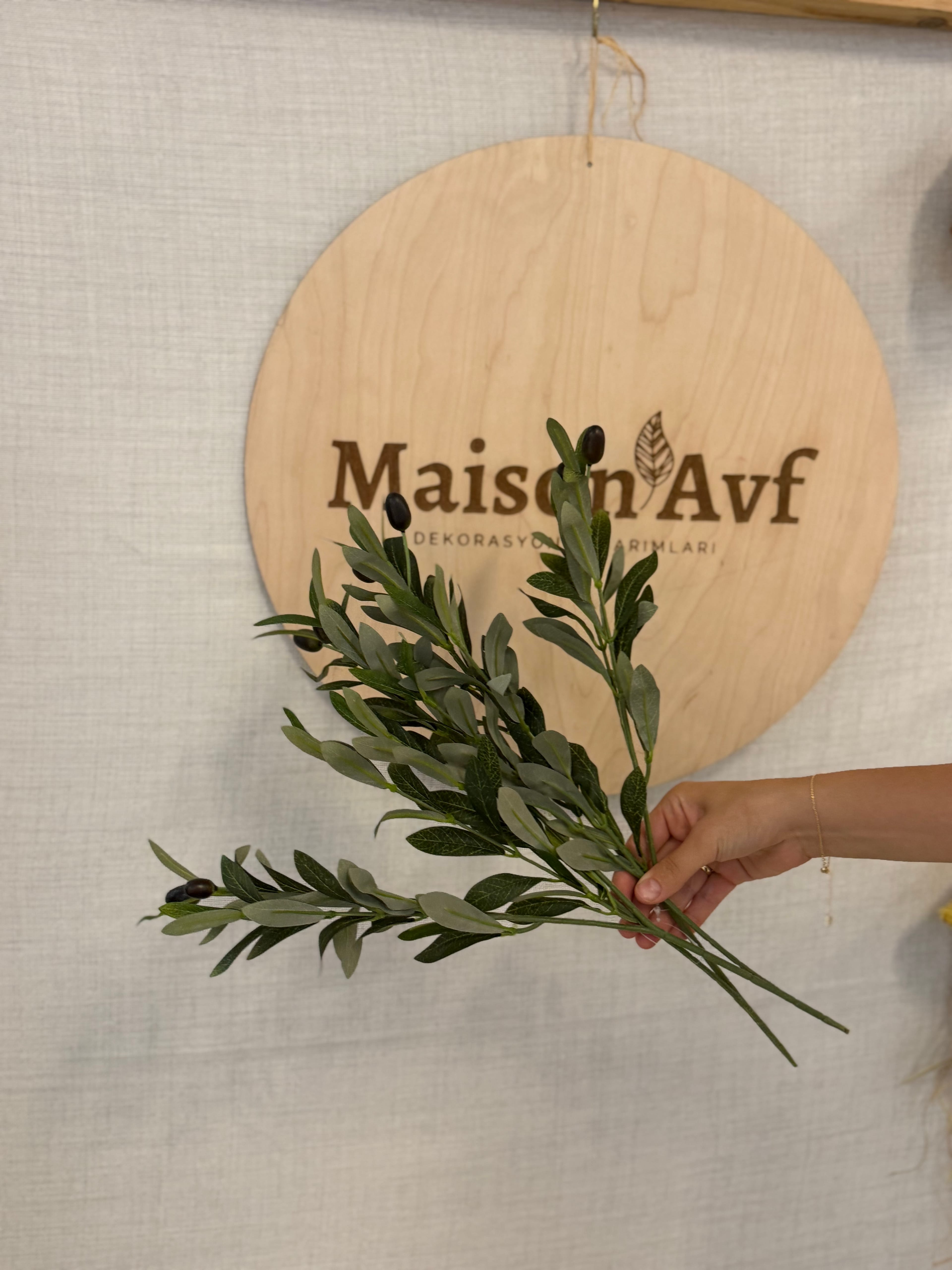 Yapay Dekoratif Zeytin Dalı