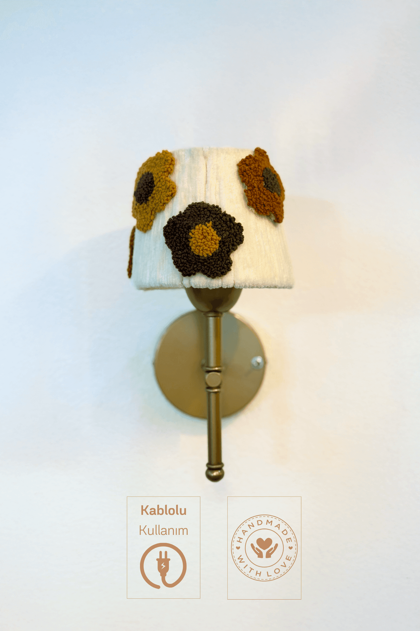 Punch Kadife Kablolu Aplik - Alt Eskitme Gold