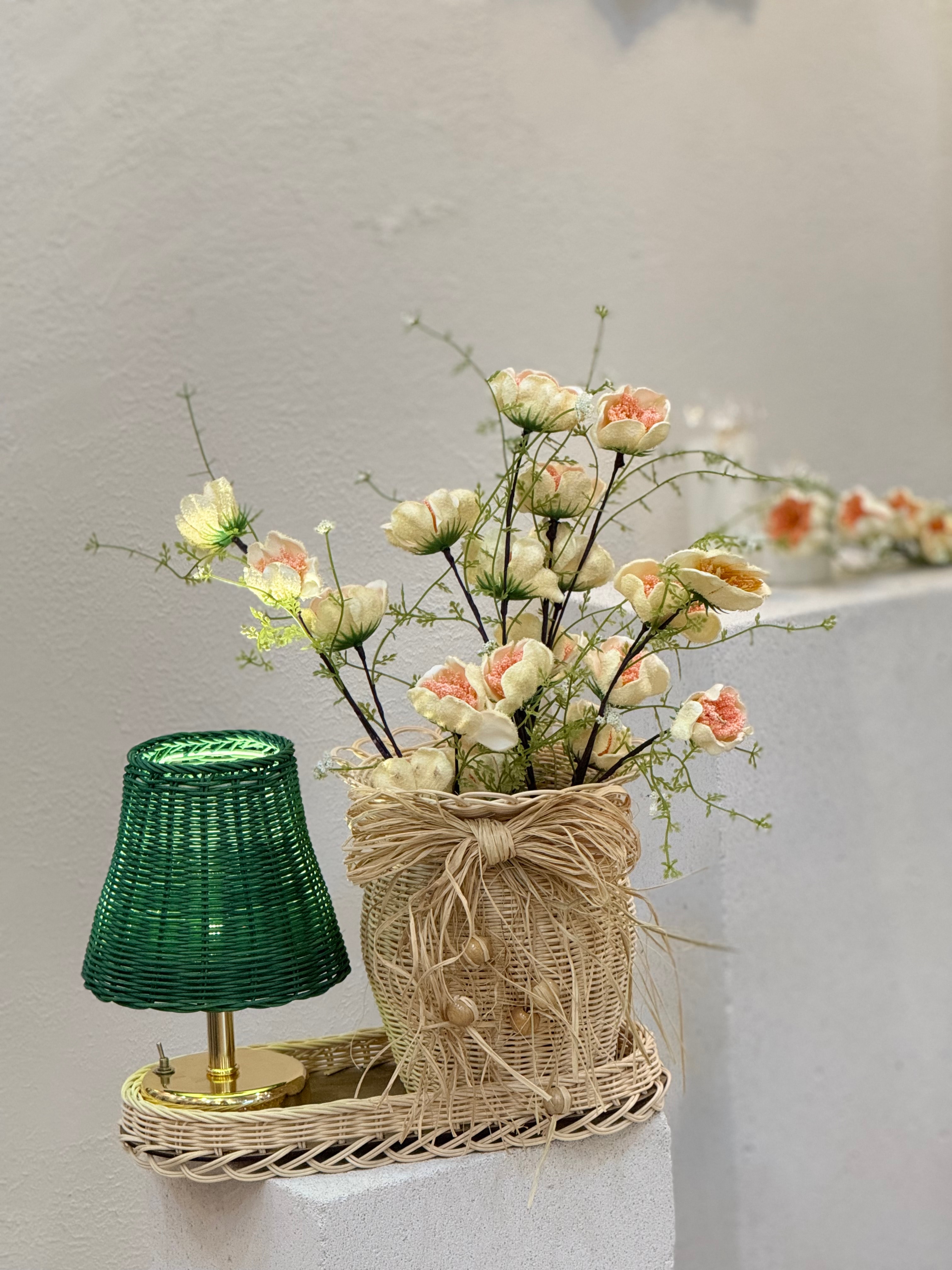 4'lü Rattan Gelincik Vazo Set