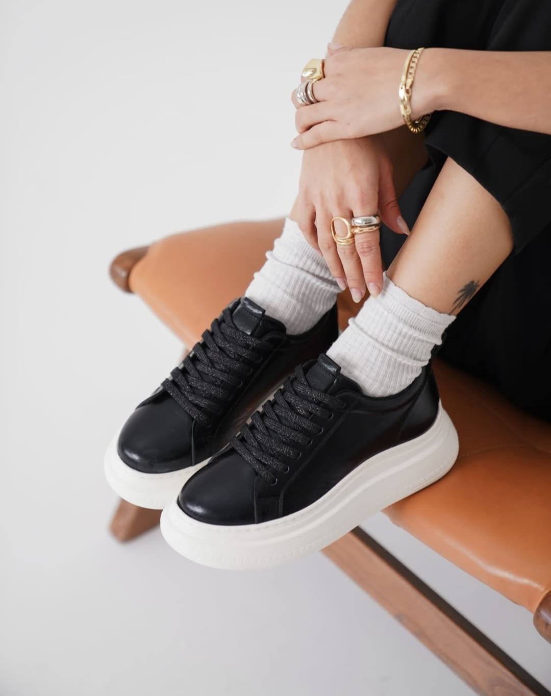 Suni Deri Kadın Sneaker Ayakkabı 