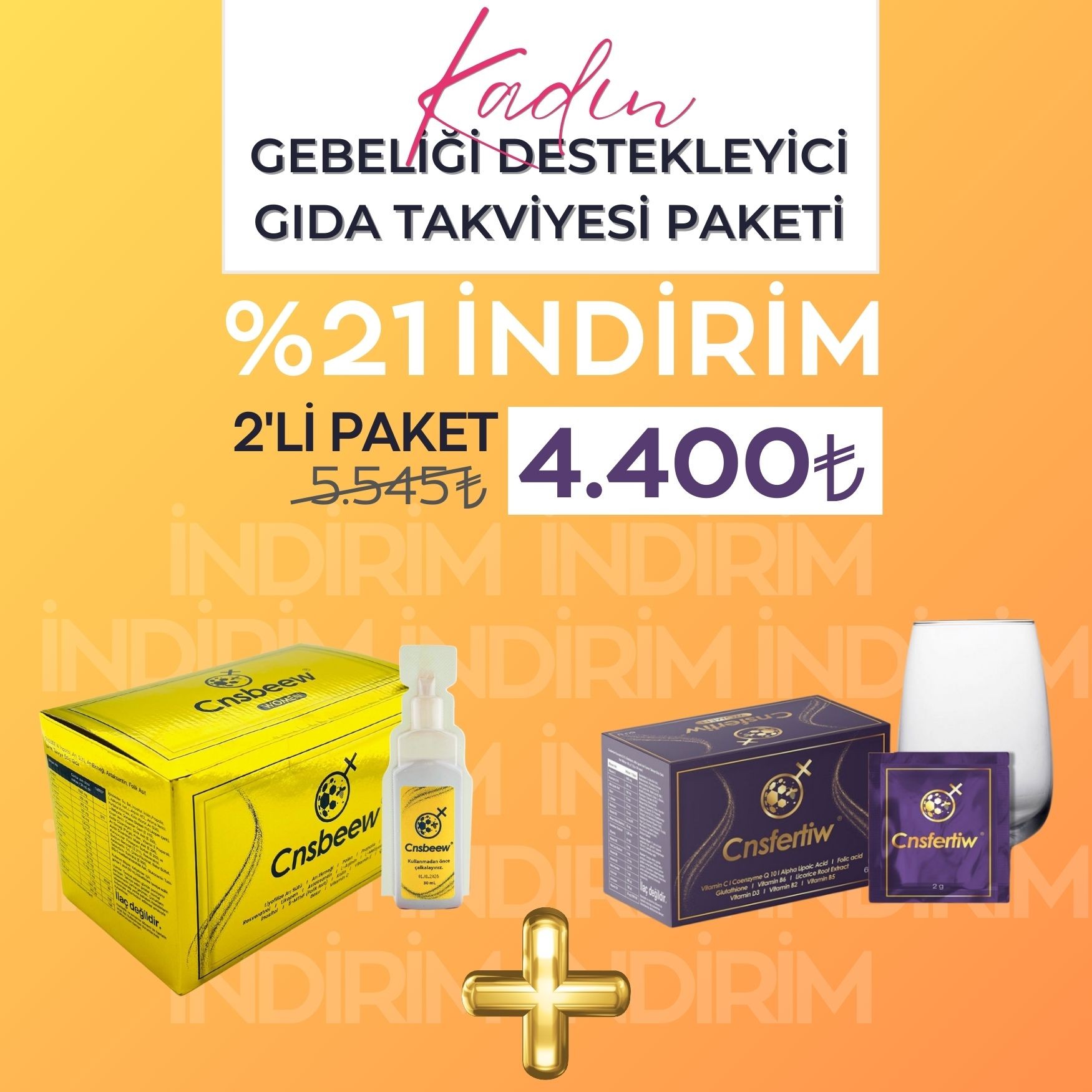 Cns Fertiw + Beew Kadınlar İçin Gebeliği Destekleyici Gıda Takviyesi Paketi