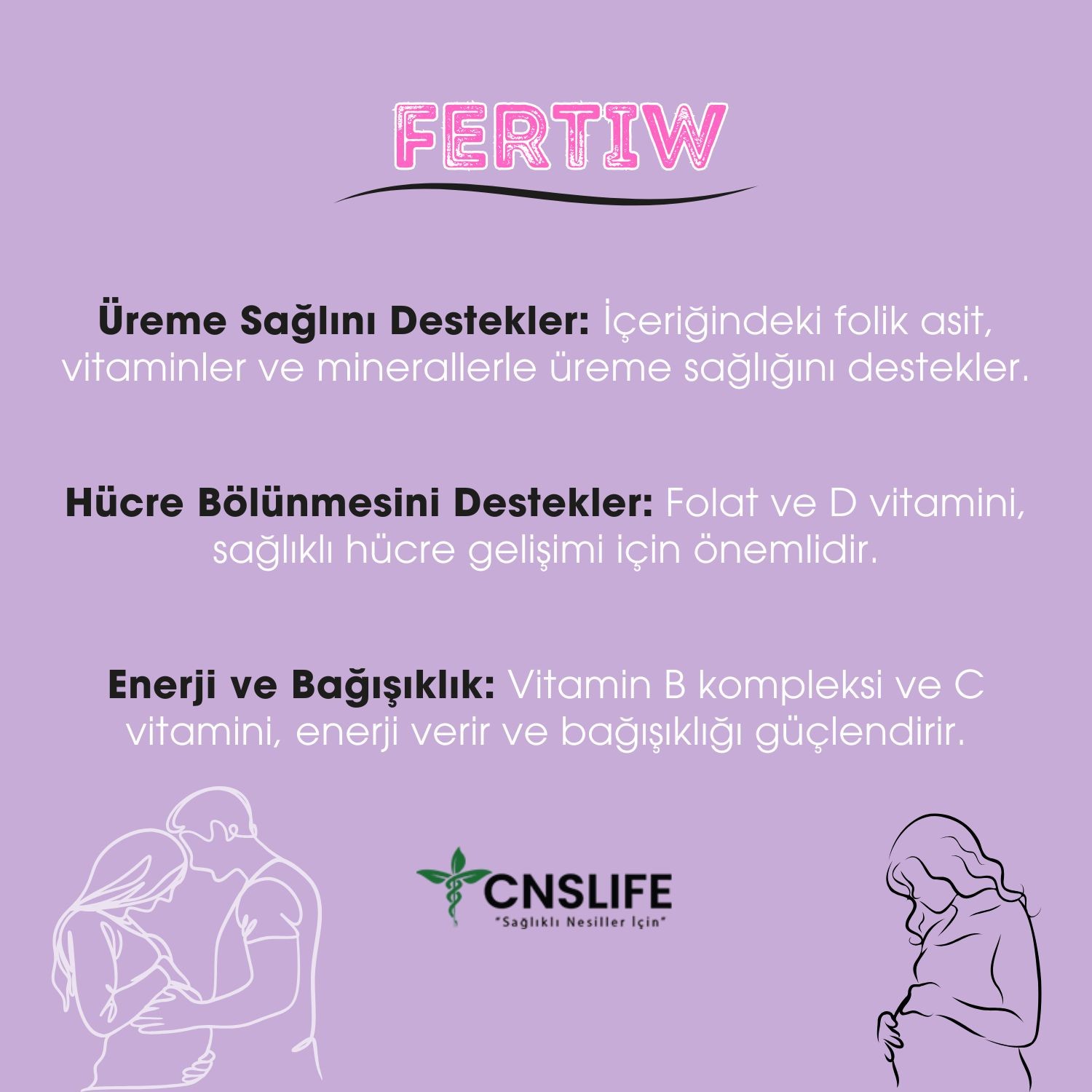 Cns Fertiw + Beew Kadınlar İçin Gebeliği Destekleyici Gıda Takviyesi Paketi