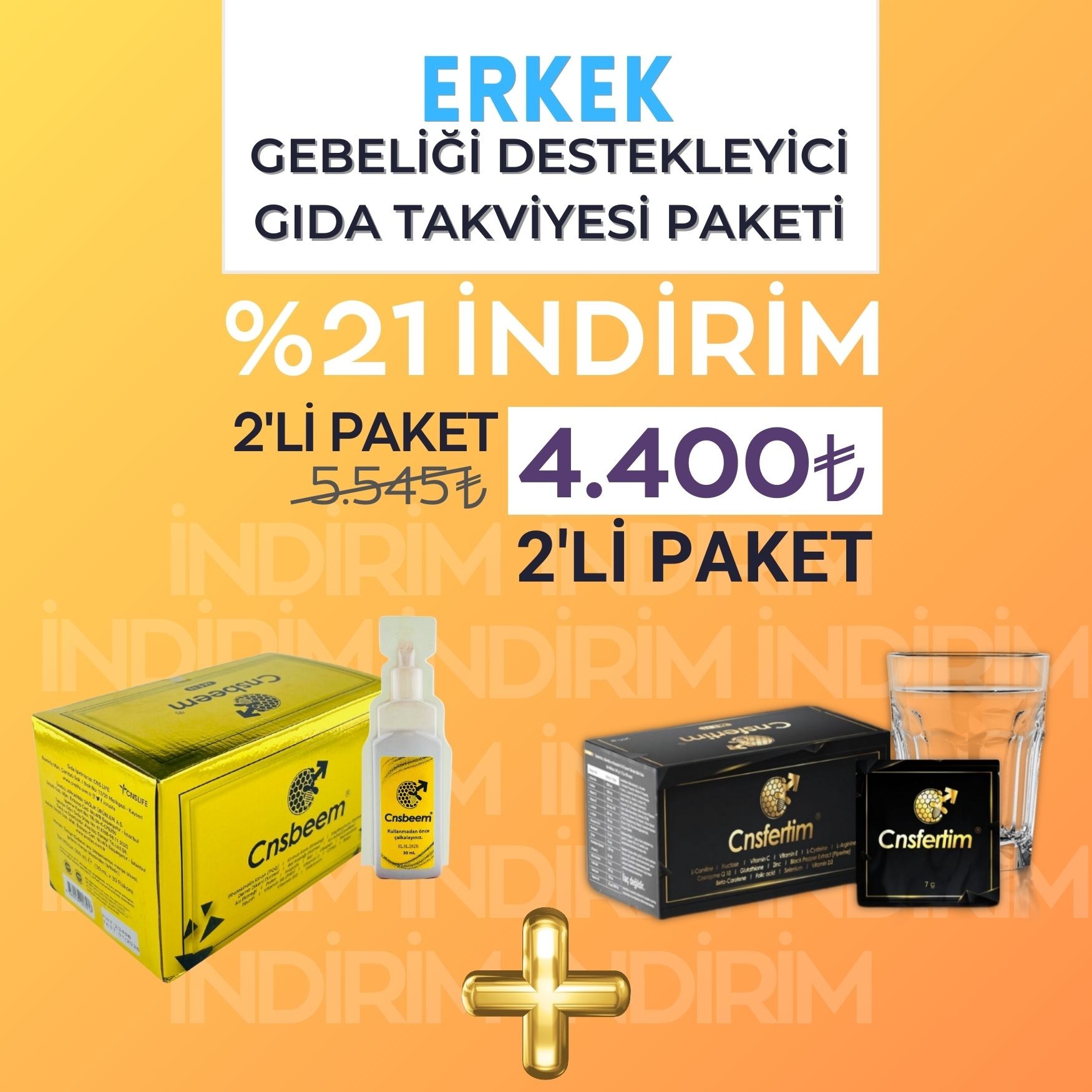 Cns Fertim + Cns Beem Erkeklere Özel Üreme Sağlığı Destekleyici Paket