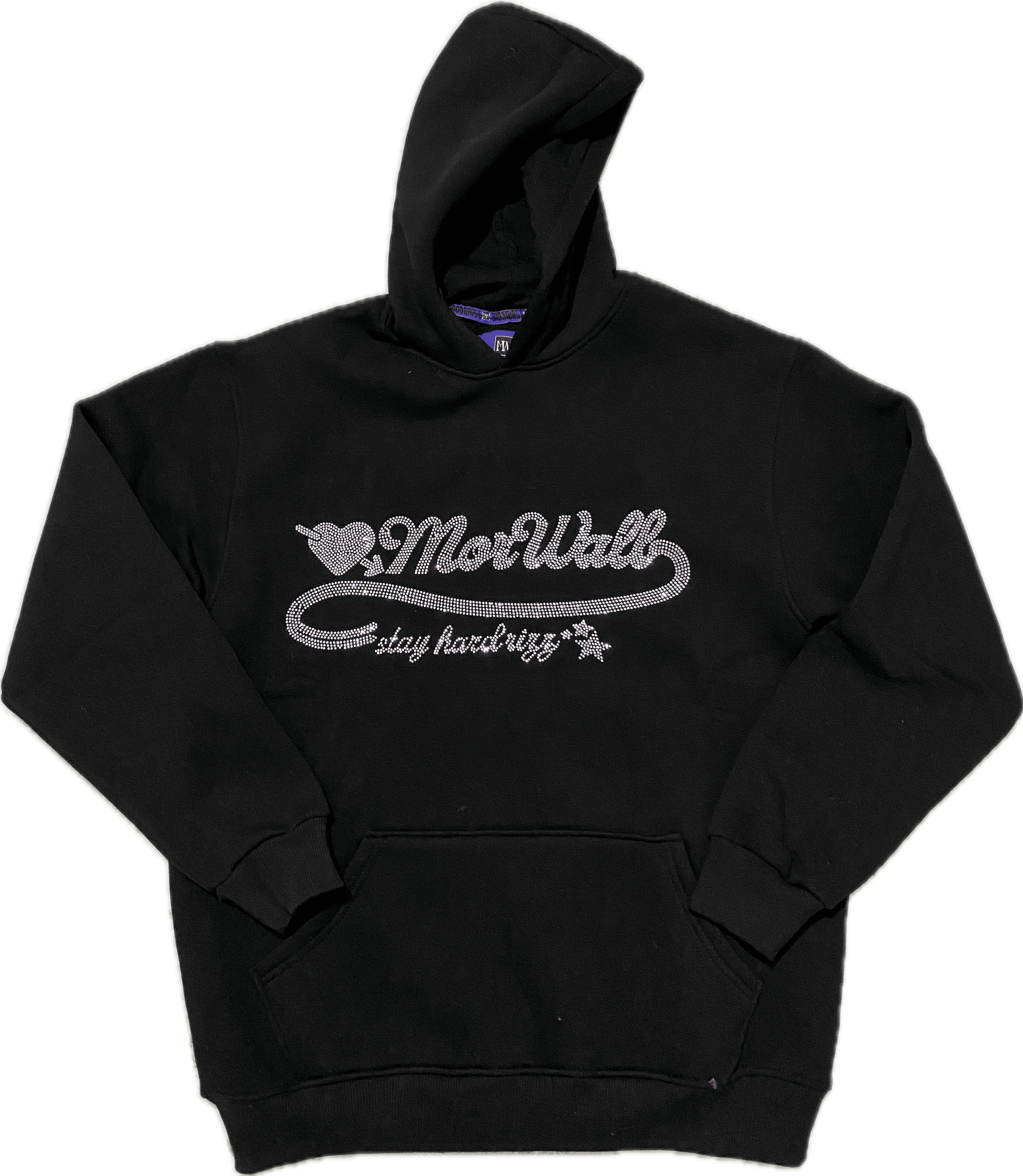 MorWall 24's RhineStone Black Hoodie