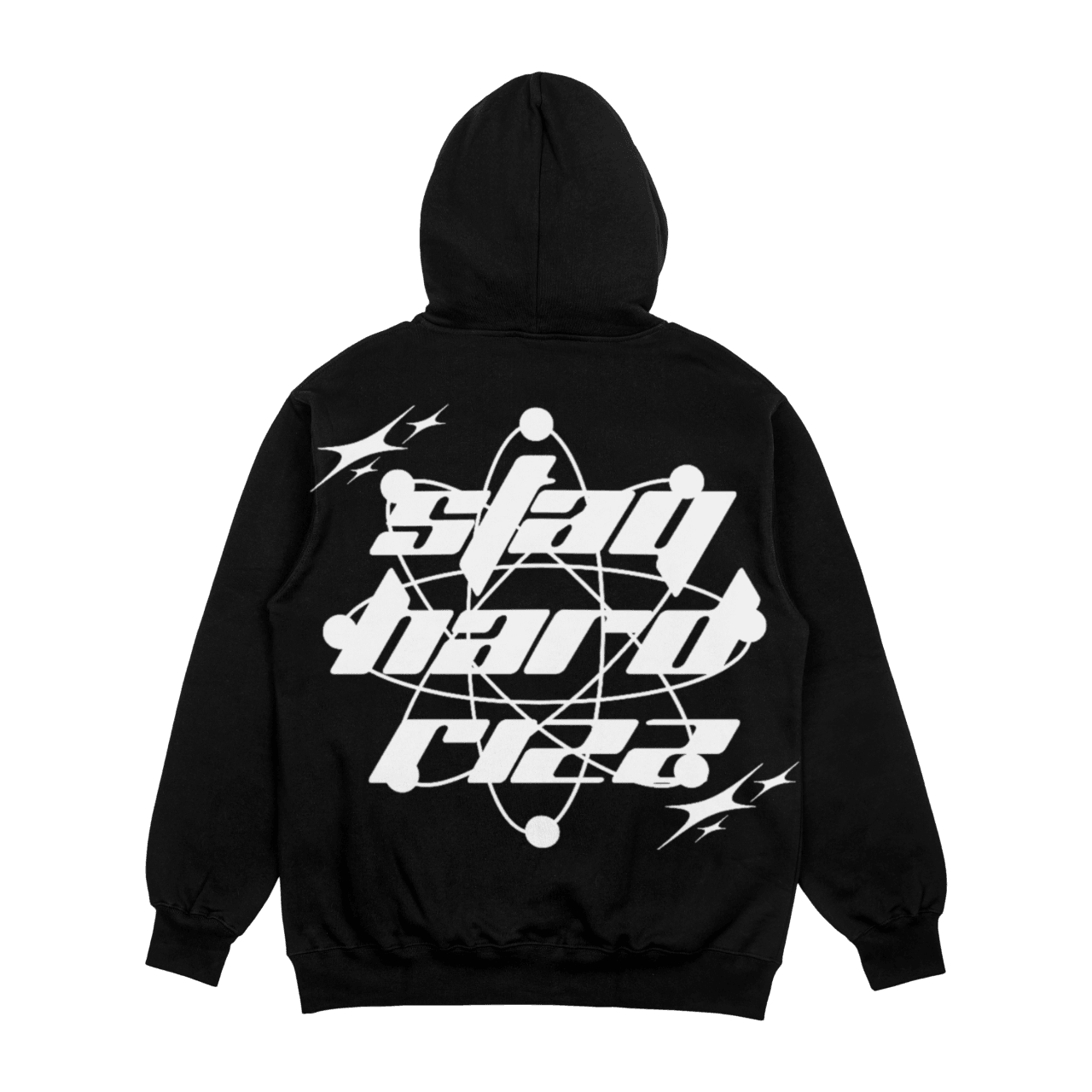 Rain Drop "PUFF Print Black" Hoodie