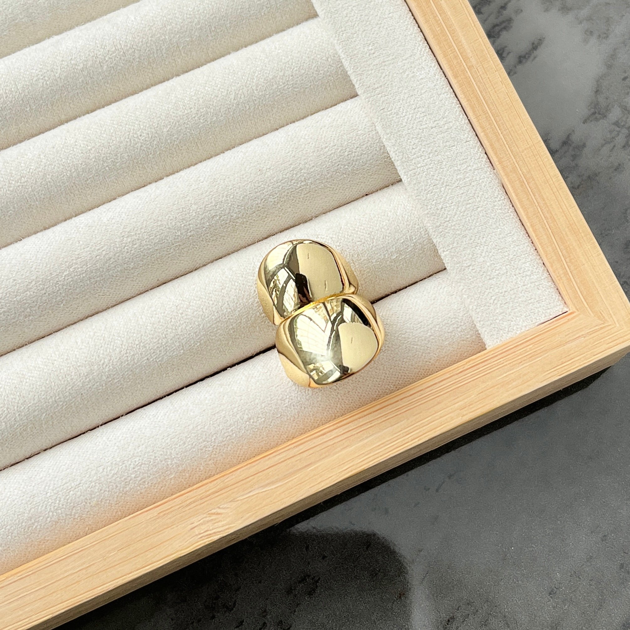 Çift Boğum Earcuff (Kıkırdak Küpe) - Gold
