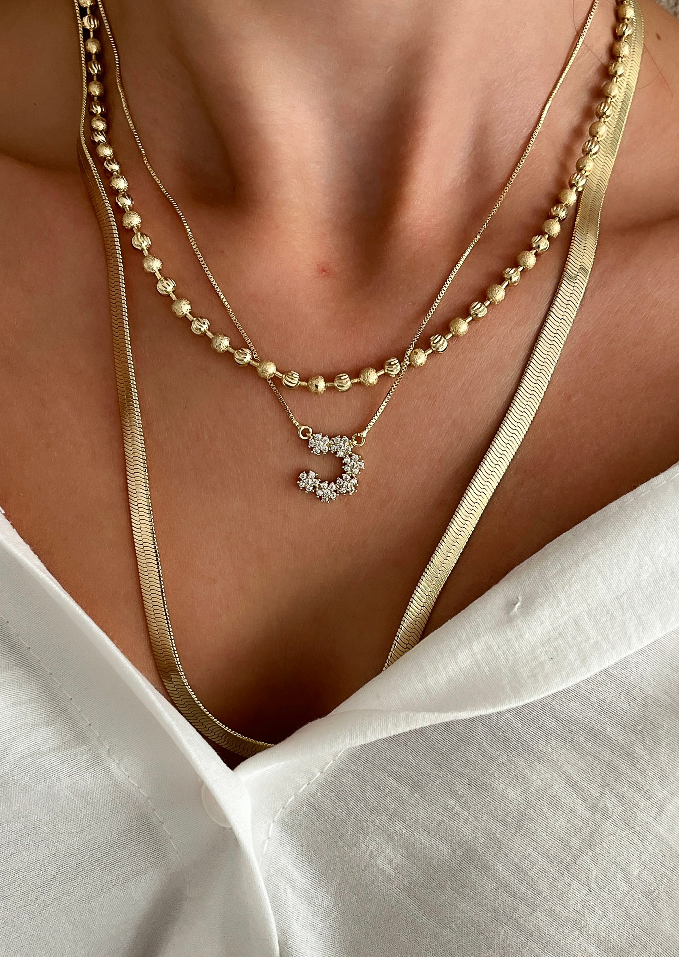 Çiçek Model Kolye - 14K