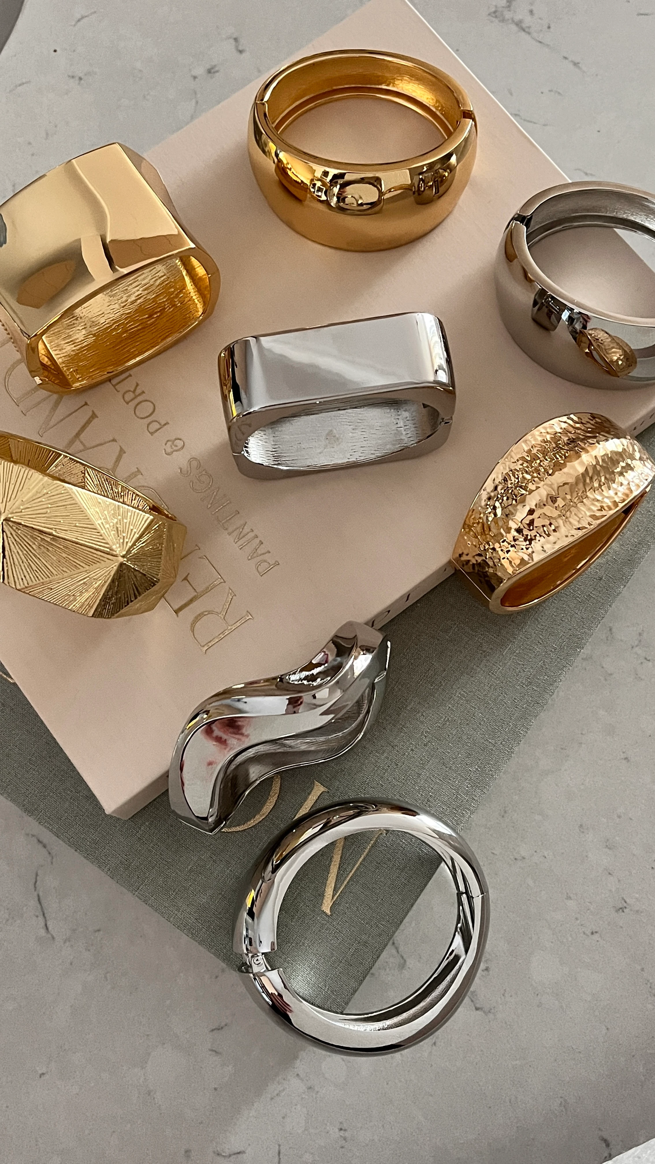 Gold Kalın Kelepçe Bileklik