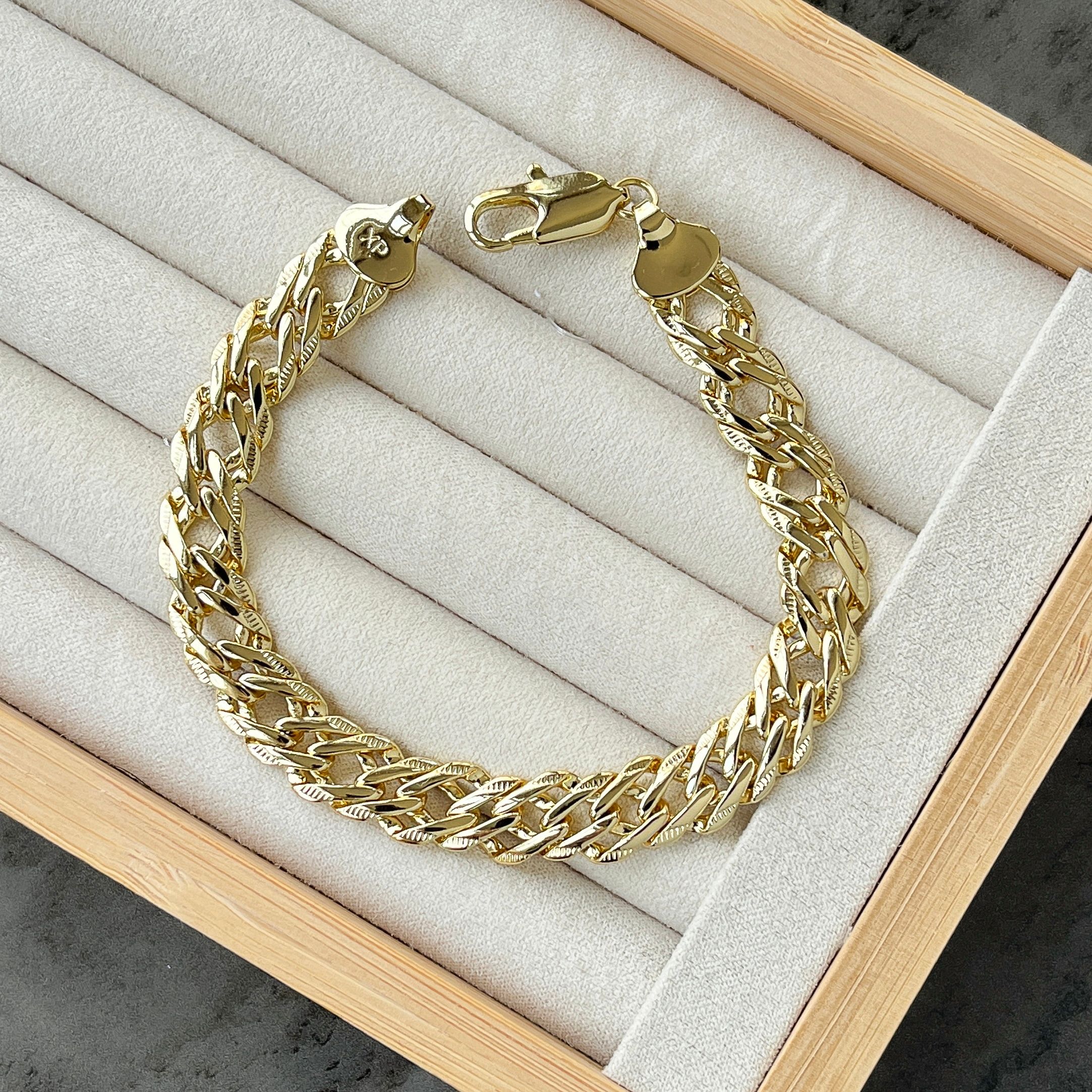 Kalın Zincir Model Bileklik - 14K