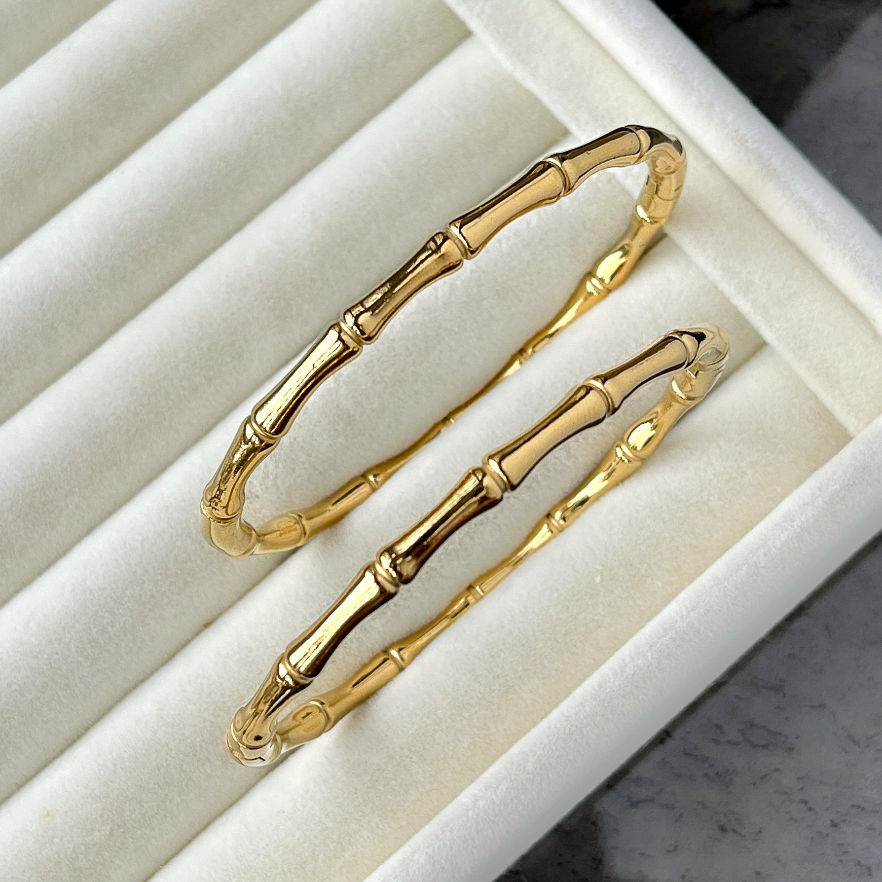 Çelik Kemik Model Kelepçe Bilezik - Gold