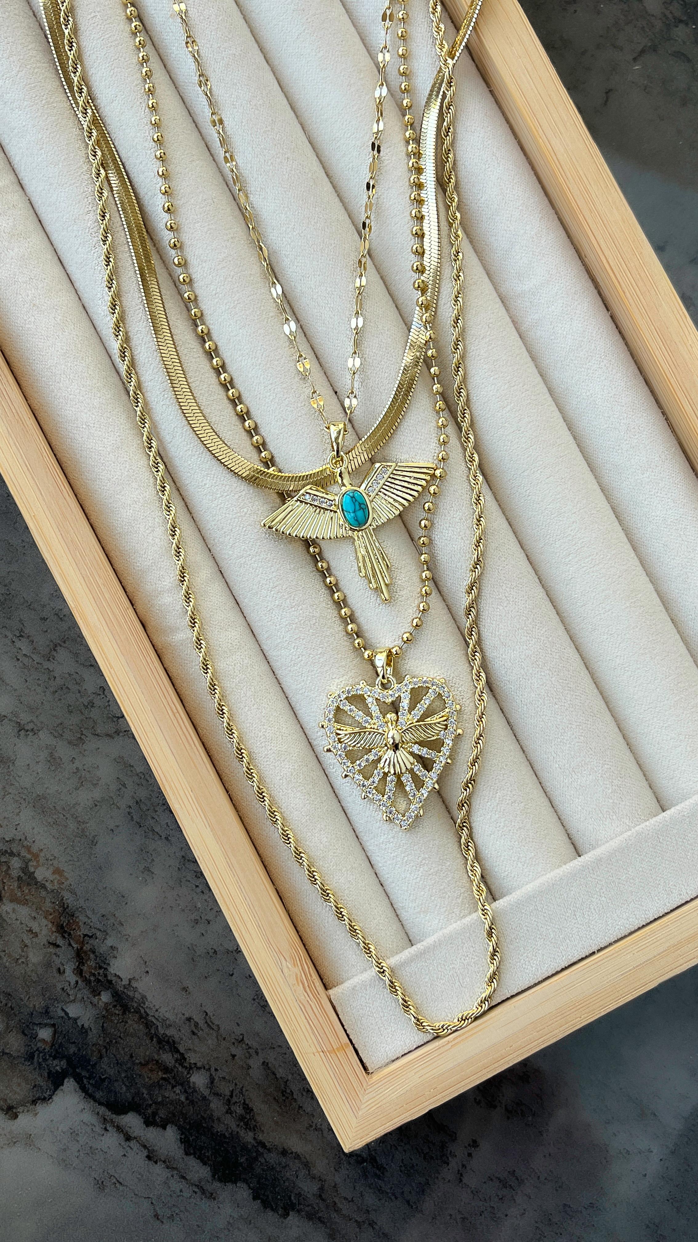 Çelik Çoklu Set Kolye